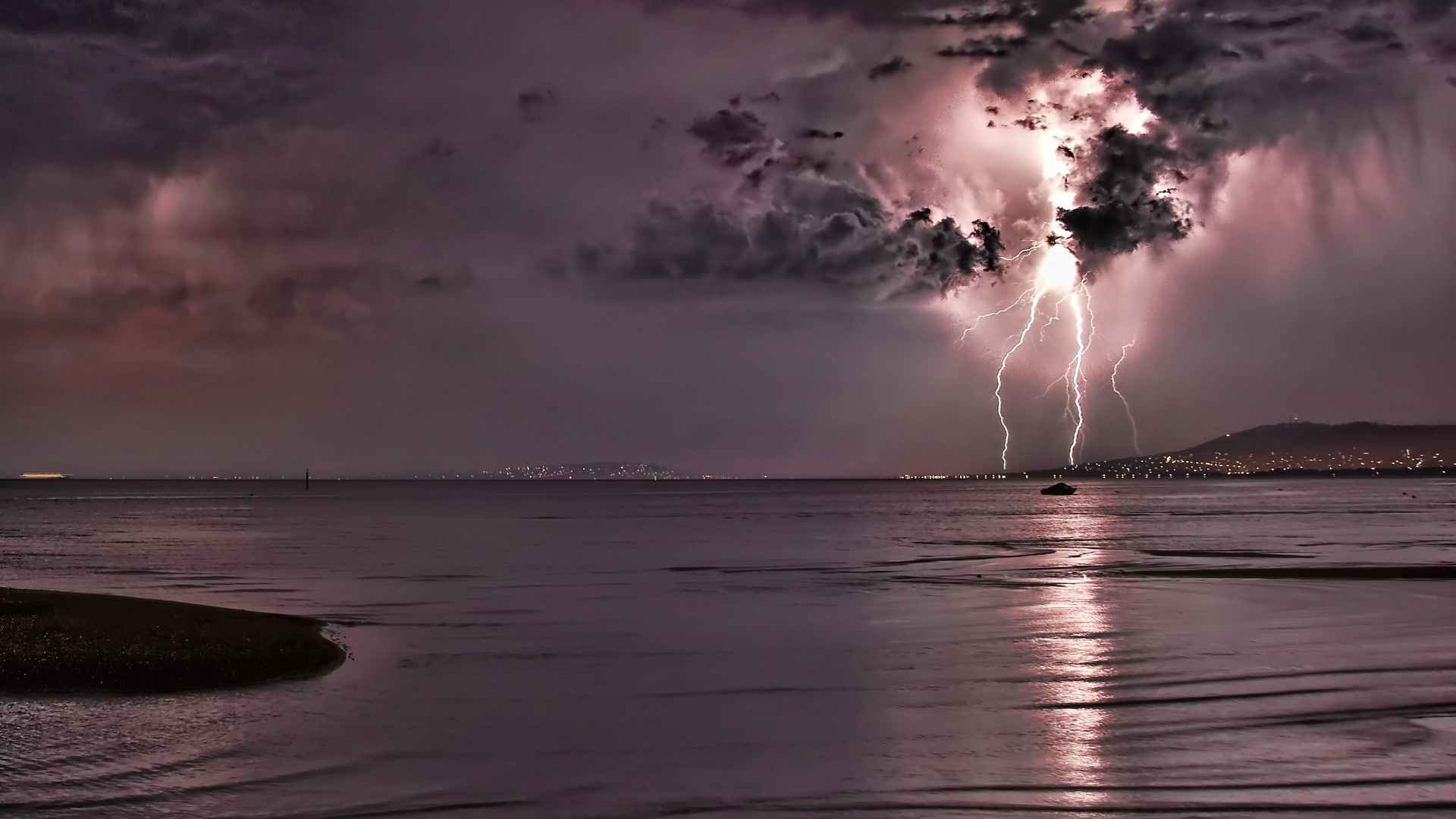 hd, lightning, photography, nimbus, cloud, 1080P, photo, HD Wallpaper