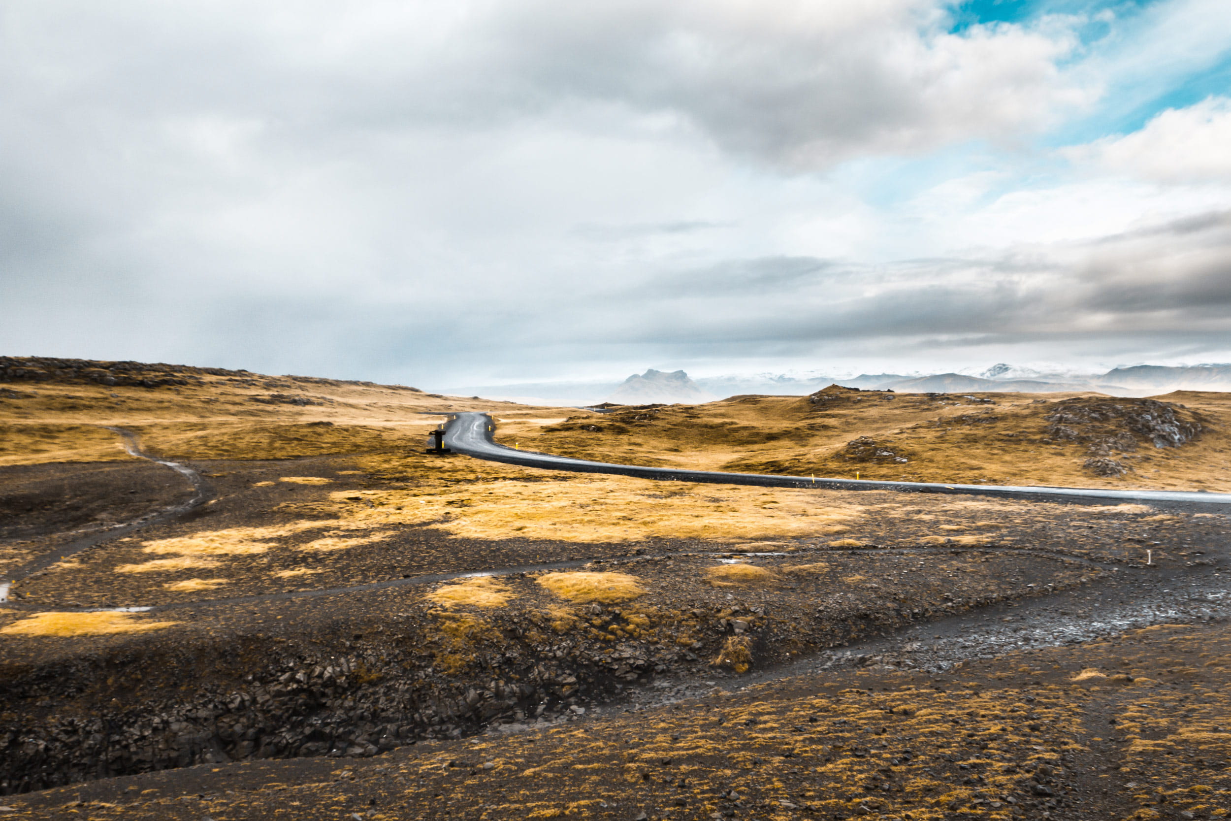 transportation, mountain, mountain road, iceland, road, connection, no people, island, reykjavik, tranquility, nature, outdoors, street, bridge - man made structure, HD Wallpaper