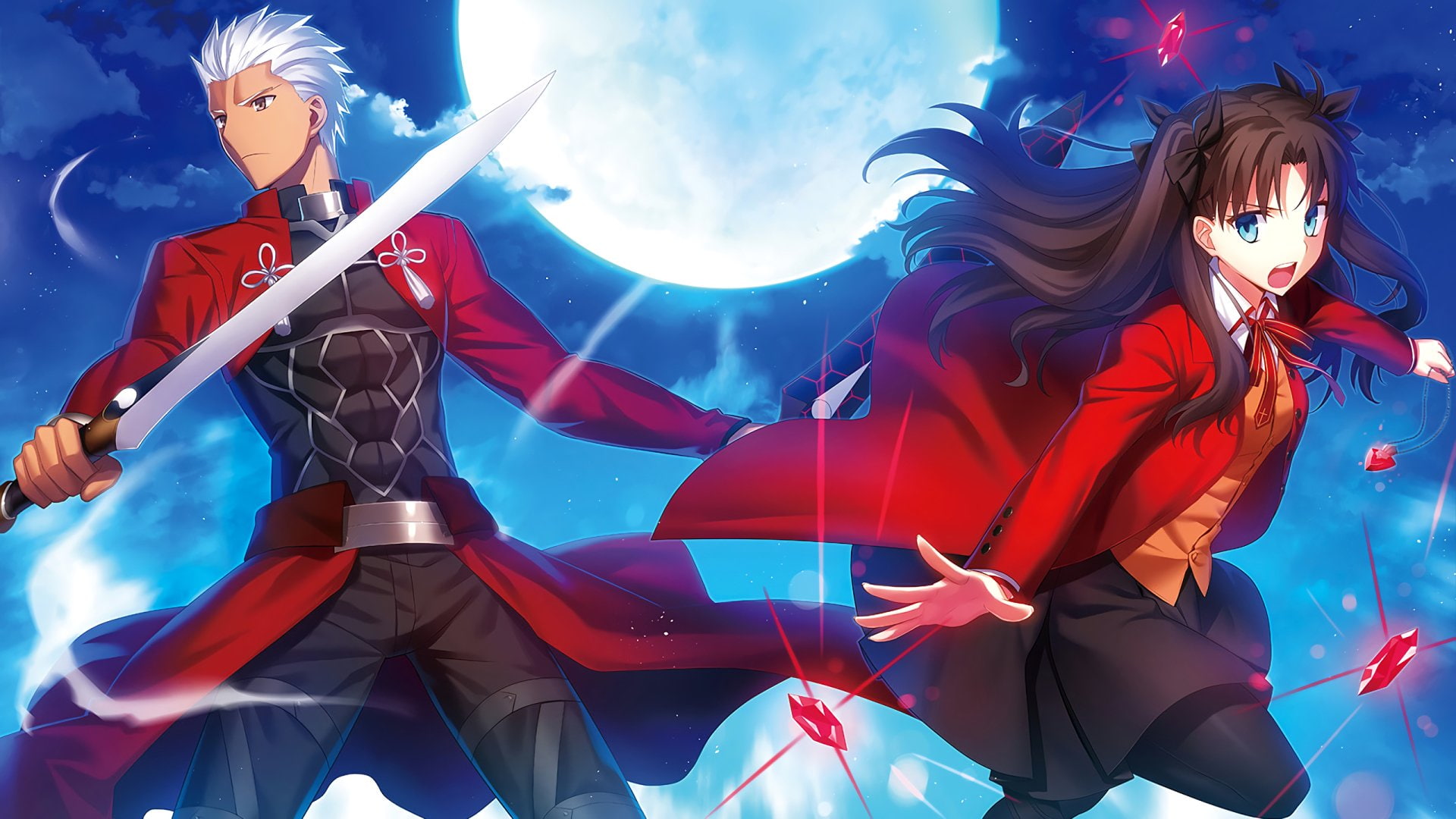 Fate/Stay Night, 1080P, Fate Series, Archer (Fate/Stay Night), Rin Tohsaka, HD Wallpaper