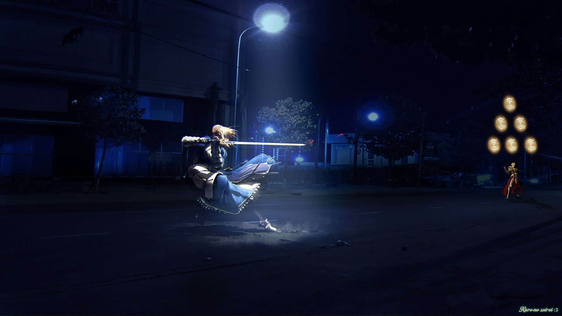 Fate/Stay Night, Fate Series, 1080P, Saber (Fate Series), Archer (Fate/Zero), HD Wallpaper