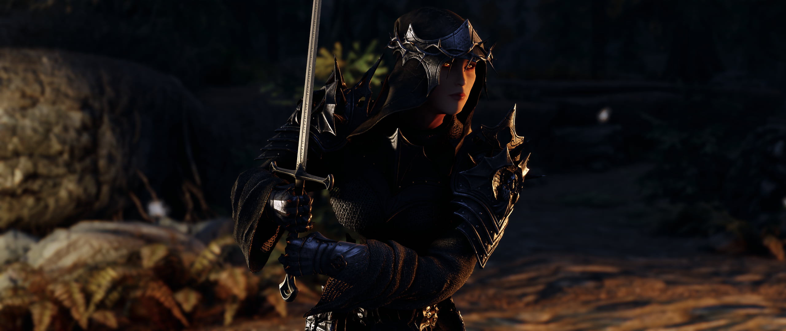 Riverwood, women, 2K, armor, custom, sword, modding, The Elder Scrolls V: Skyrim, HD Wallpaper