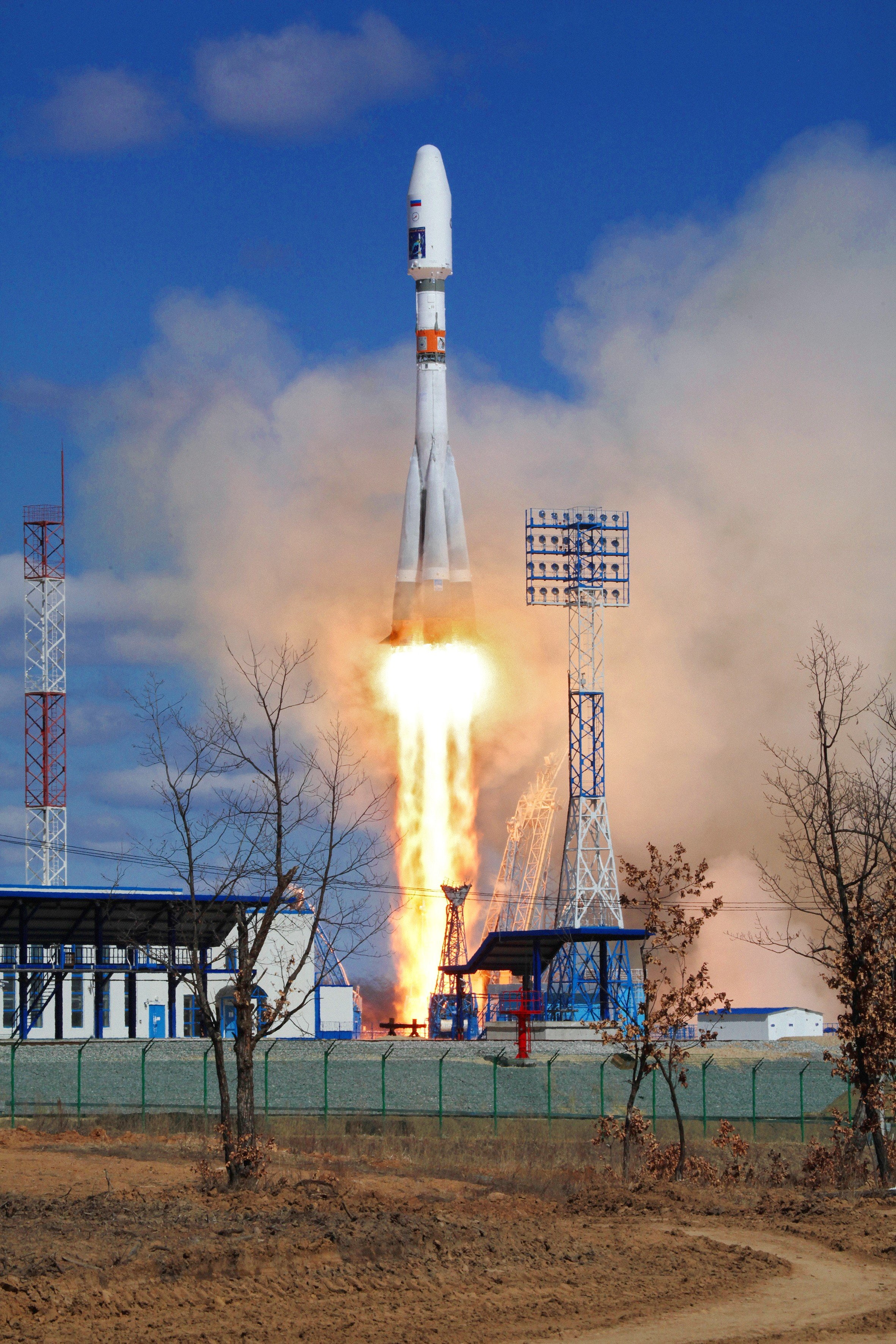 roscosmos, 2K, Vostochny Cosmodrome, Soyuz, Phone HD Wallpaper