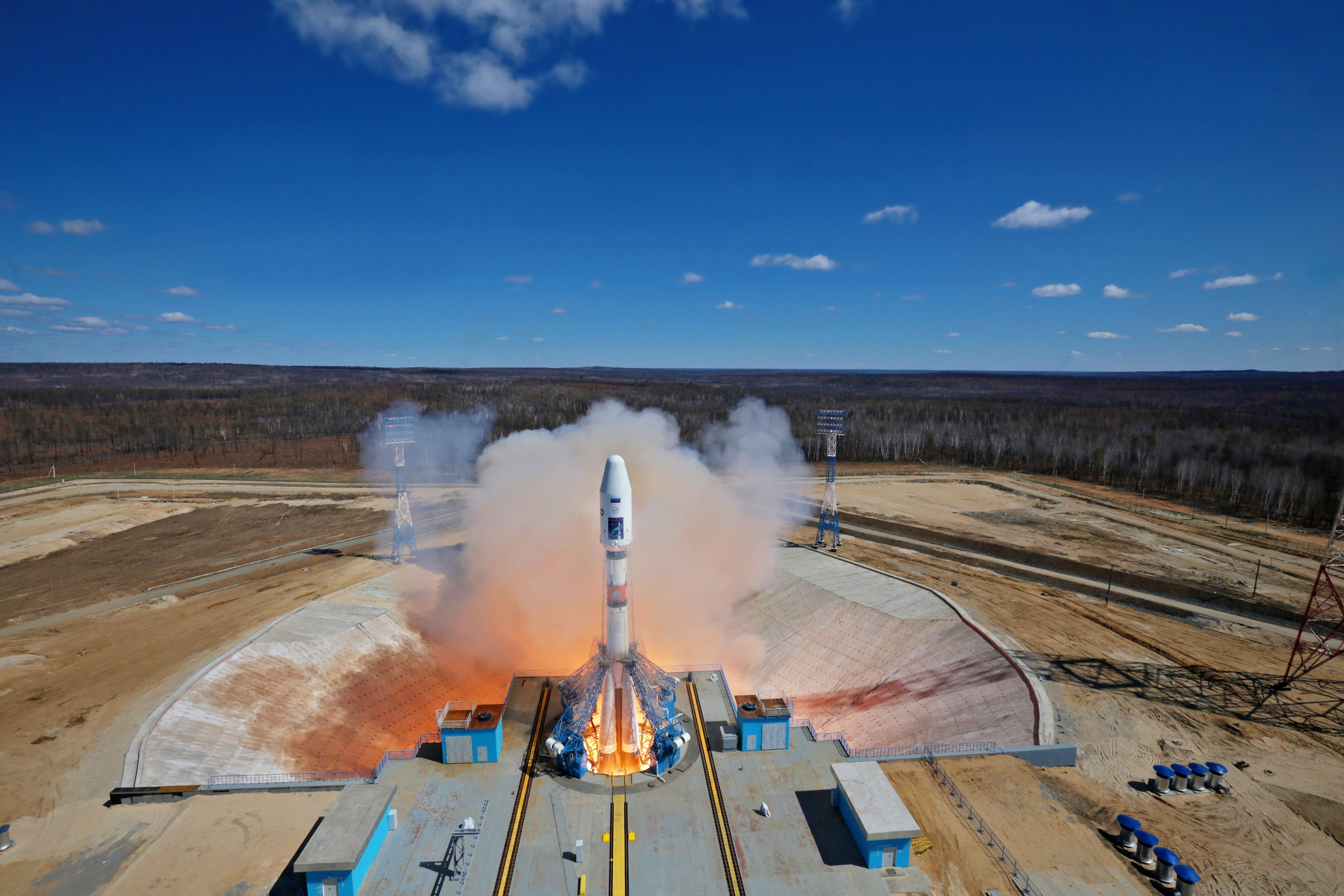Soyuz, roscosmos, Vostochny Cosmodrome, 4K, HD Wallpaper