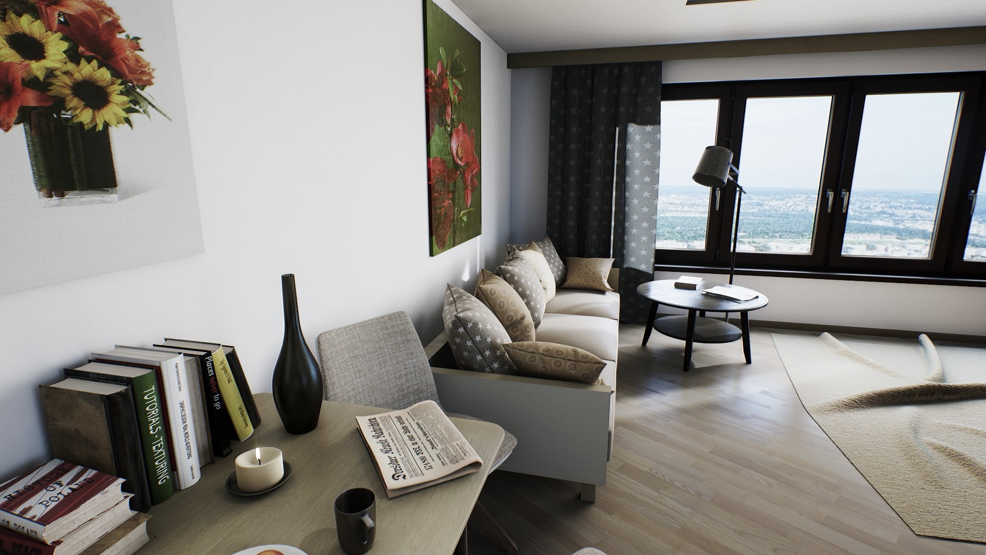 1080P, Archviz, room, HD Wallpaper