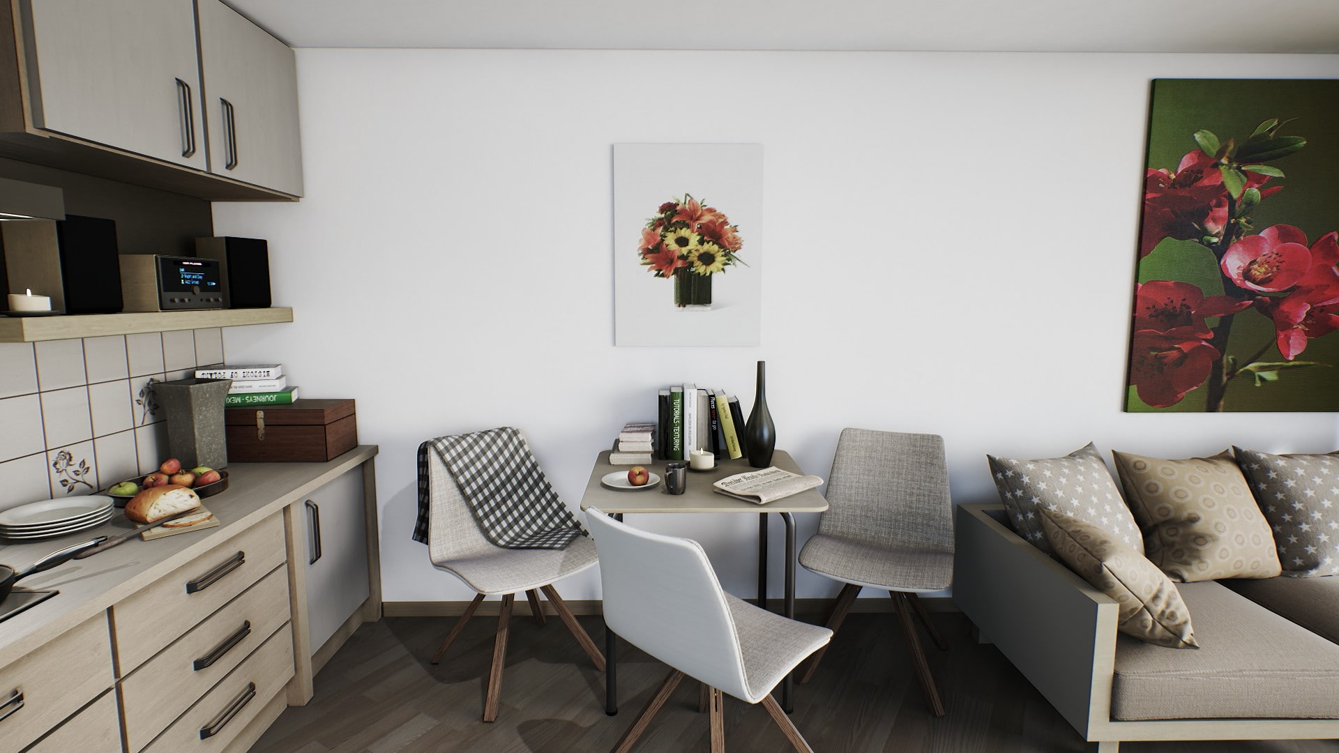 1080P, room, Archviz, HD Wallpaper