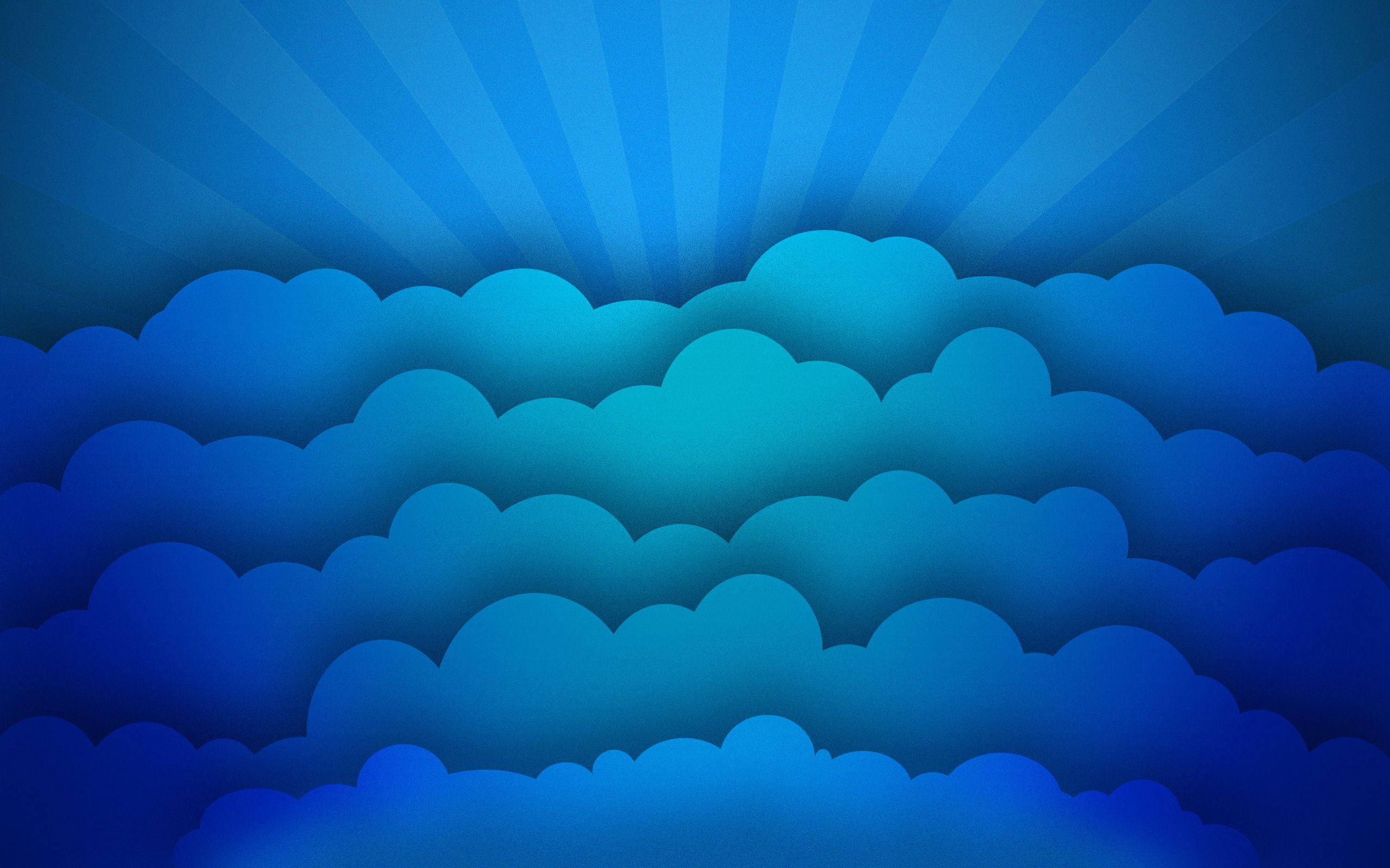 beyond, illustration, vector, stripe, rays, clouds, blue, 2560x1600, cloud, 2K, HD Wallpaper