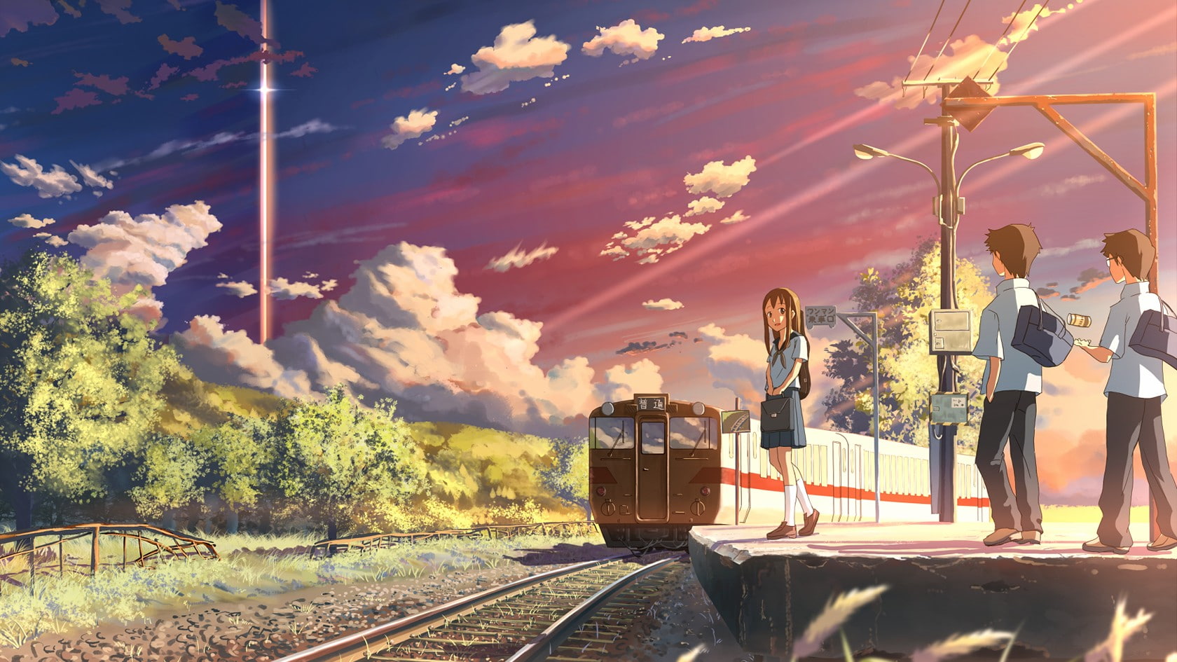 clouds, 720P, anime, nature, Beyond The Clouds, HD Wallpaper