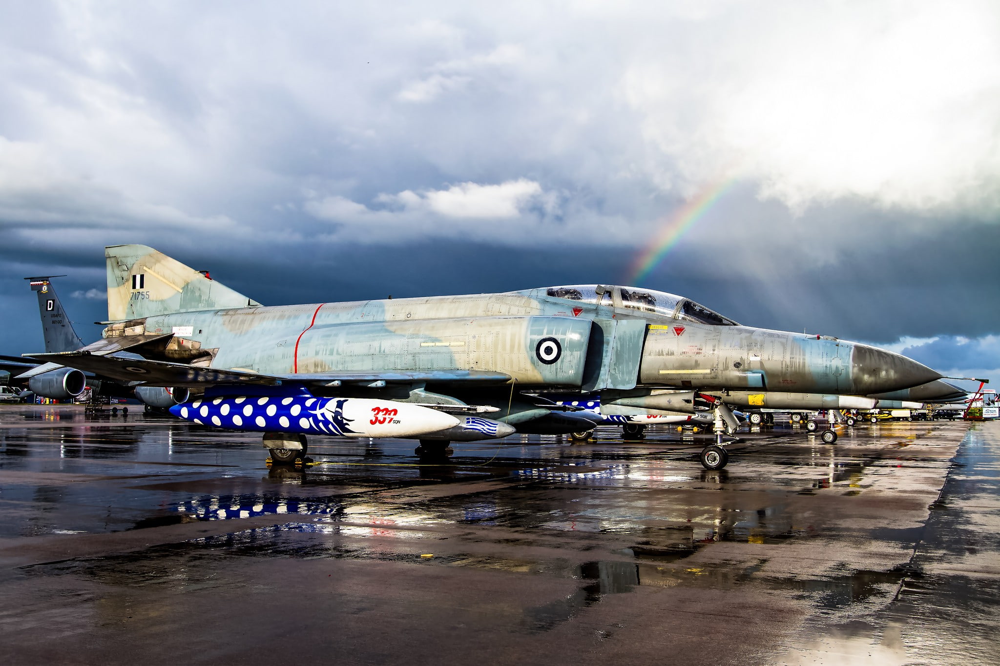 Jet Fighter, f, 4 Phantom II, vehicle, Hellenic Air Force, 1080P, McDonnell Douglas, aircraft, HD Wallpaper