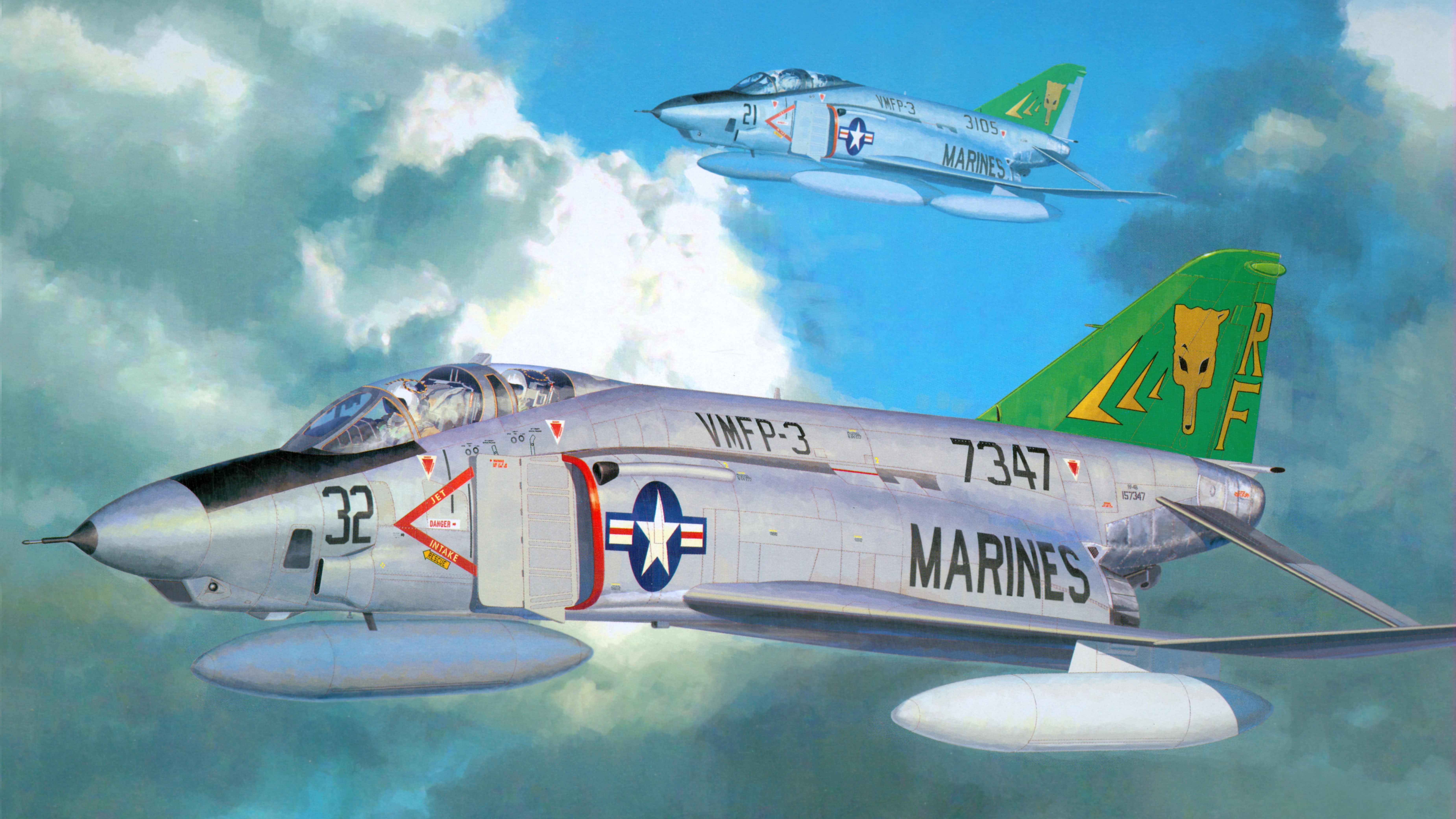 5K, Jet Fighters, McDonnell Douglas F-4 Phantom II, HD Wallpaper
