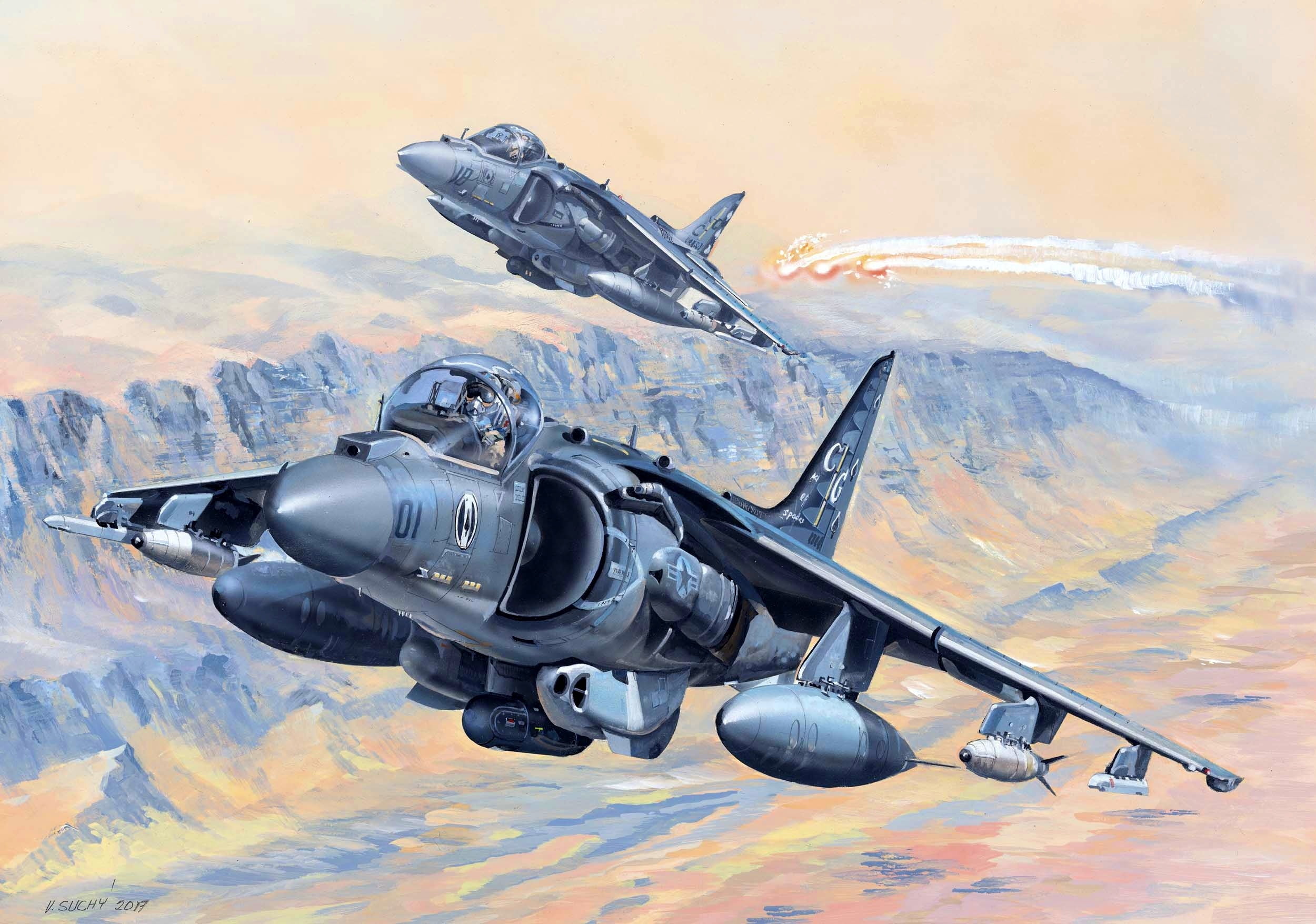 US Marines, Attack, 1080P, Aircraft vertical takeoff and landing, AV-8B Harrier II, HD Wallpaper