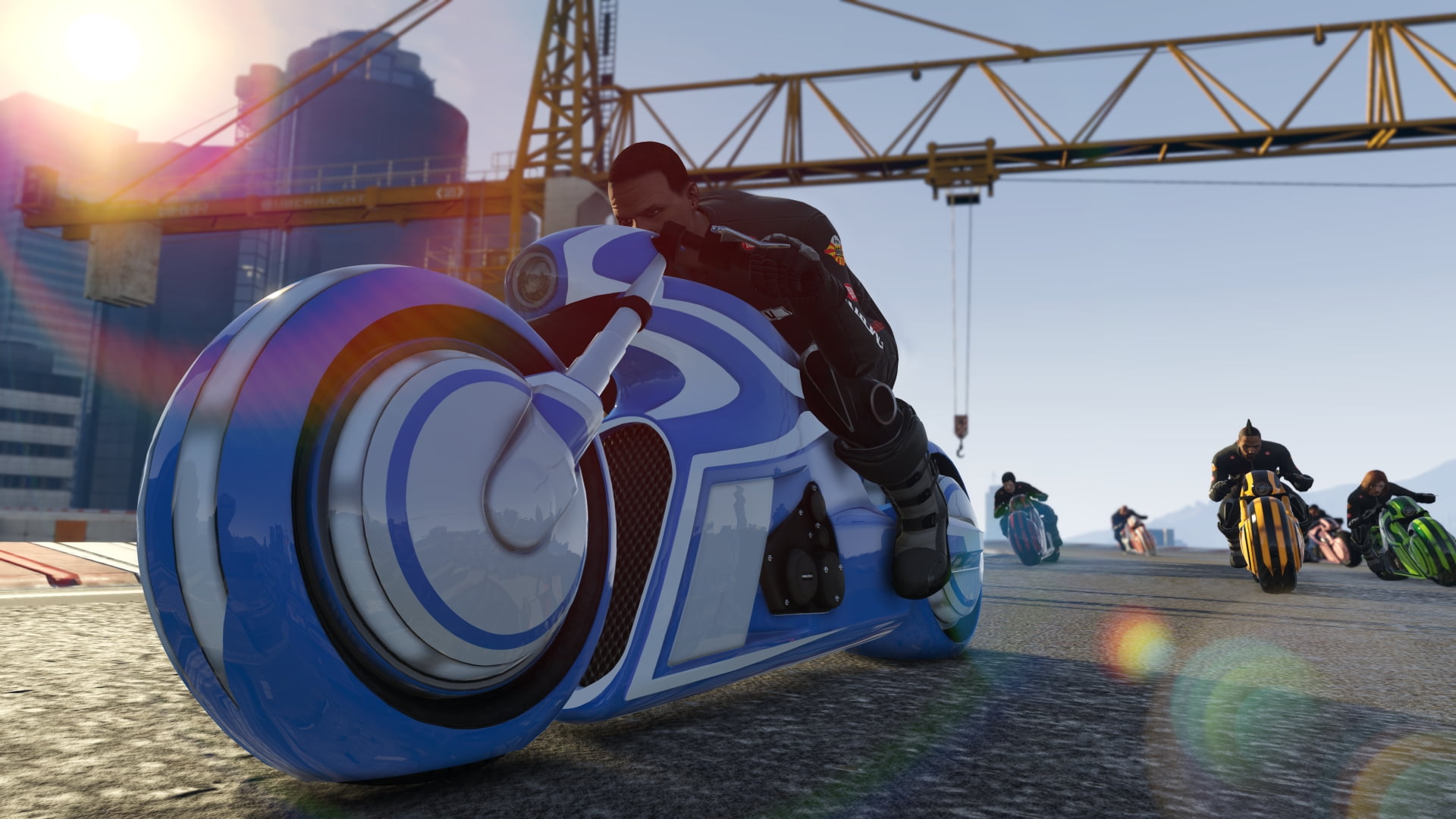day, fun, outdoors, amusement park, nature, group of people, real people, arts culture and entertainment, gta 5, xbox games, men, hd, amusement park ride, HD Wallpaper