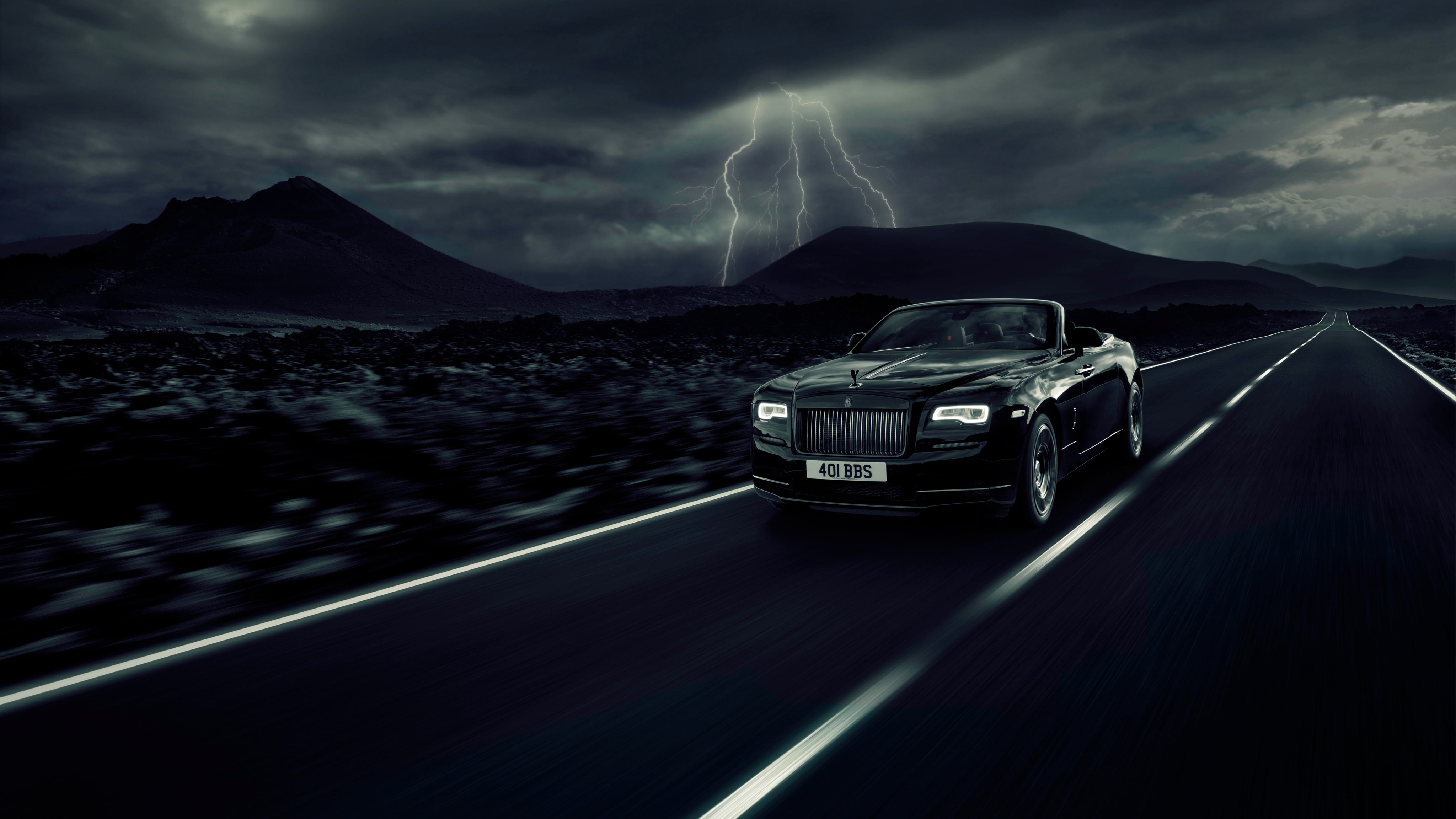 Black, Dawn, Royce, 4K, Badge, 2017, Rolls, HD Wallpaper