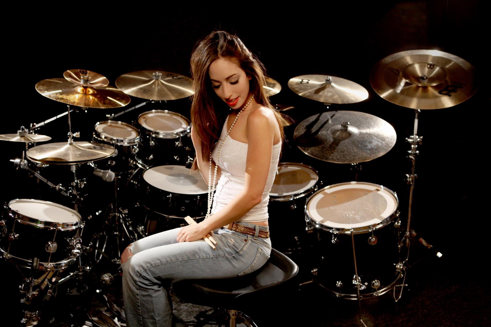 drums, meytal, hard, 1080P, nu-metal, hot, girl, rock, babe, alternative, 1meytal, heavy, sexy, metal, cohen, HD Wallpaper