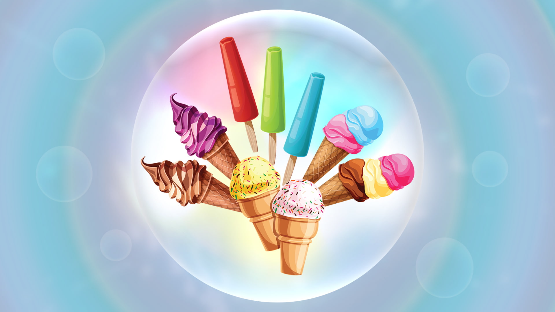chocolate, horn, waffles, bubbles, ice cream, sundae, vanilla, 1080P, frozen juice, sweets, gently, cream, HD Wallpaper