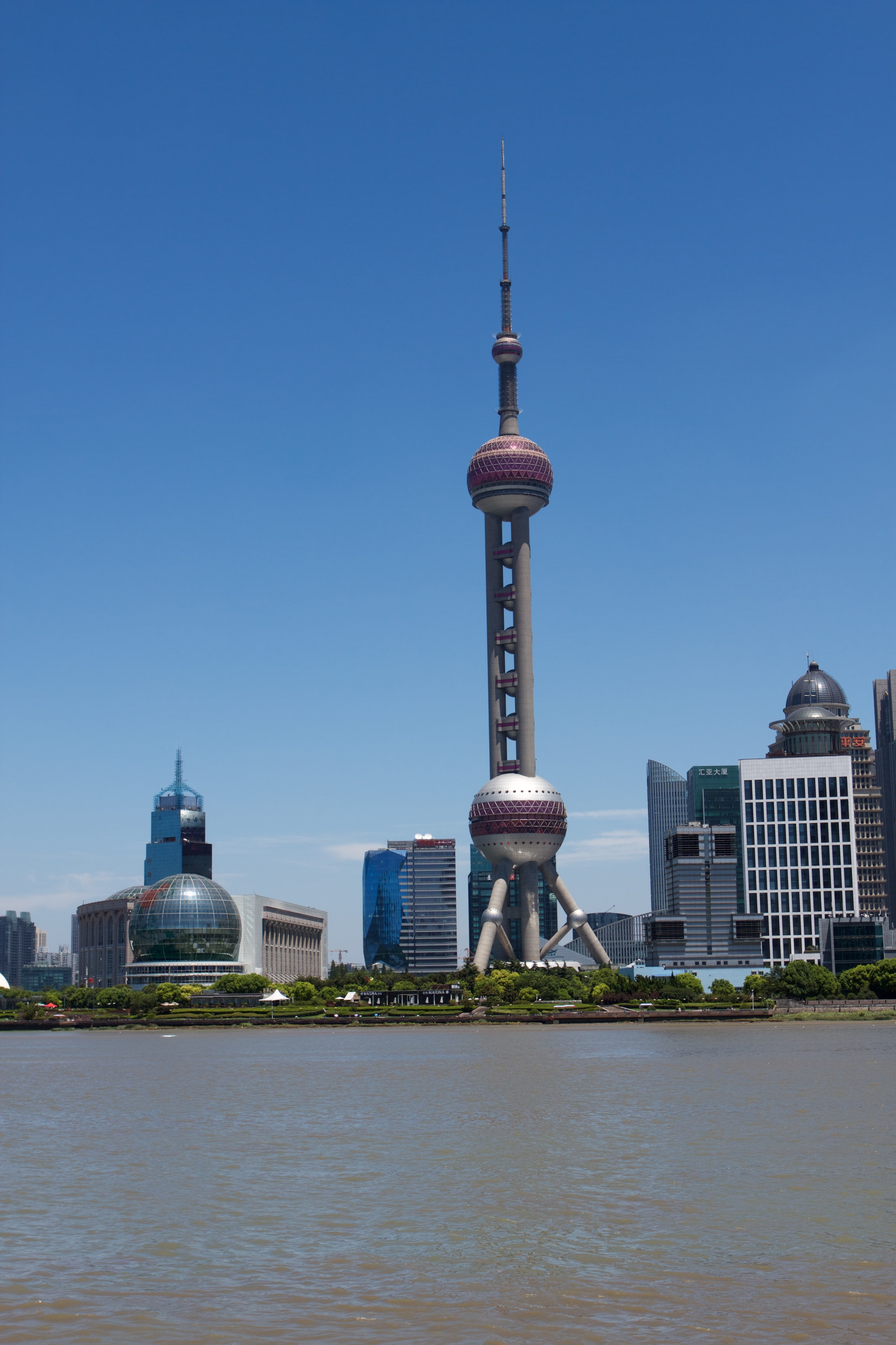 city, cityscape, built structure, architecture, sky, lu jia zui, 5K, shanghai east pear tower, urban, outdoors, nature, asia, building, china, tourism, Phone HD Wallpaper