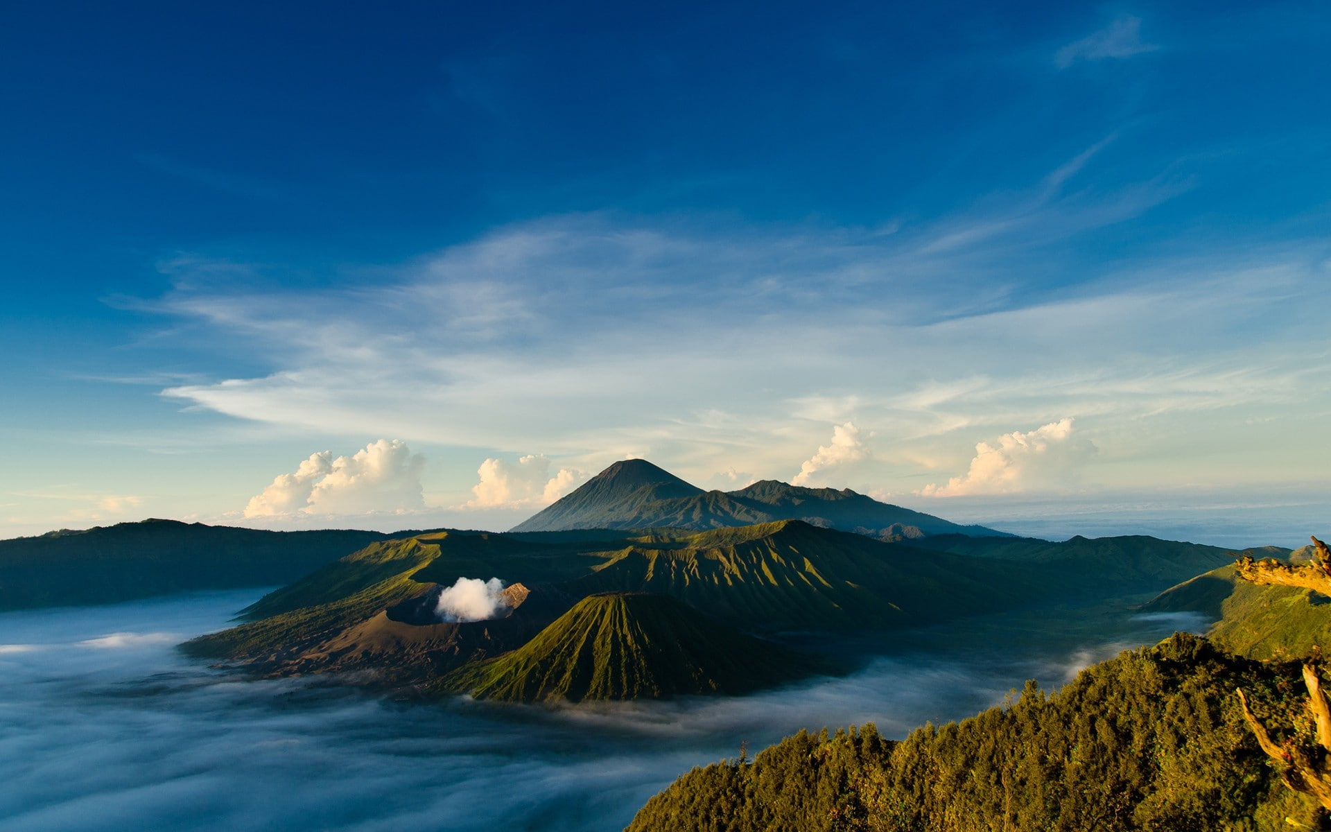 environment, water, remote, cloud - sky, 1080P, physical geography, no people, non-urban scene, nature, geology, volcanic crater, outdoors, idyllic, tranquility, HD Wallpaper