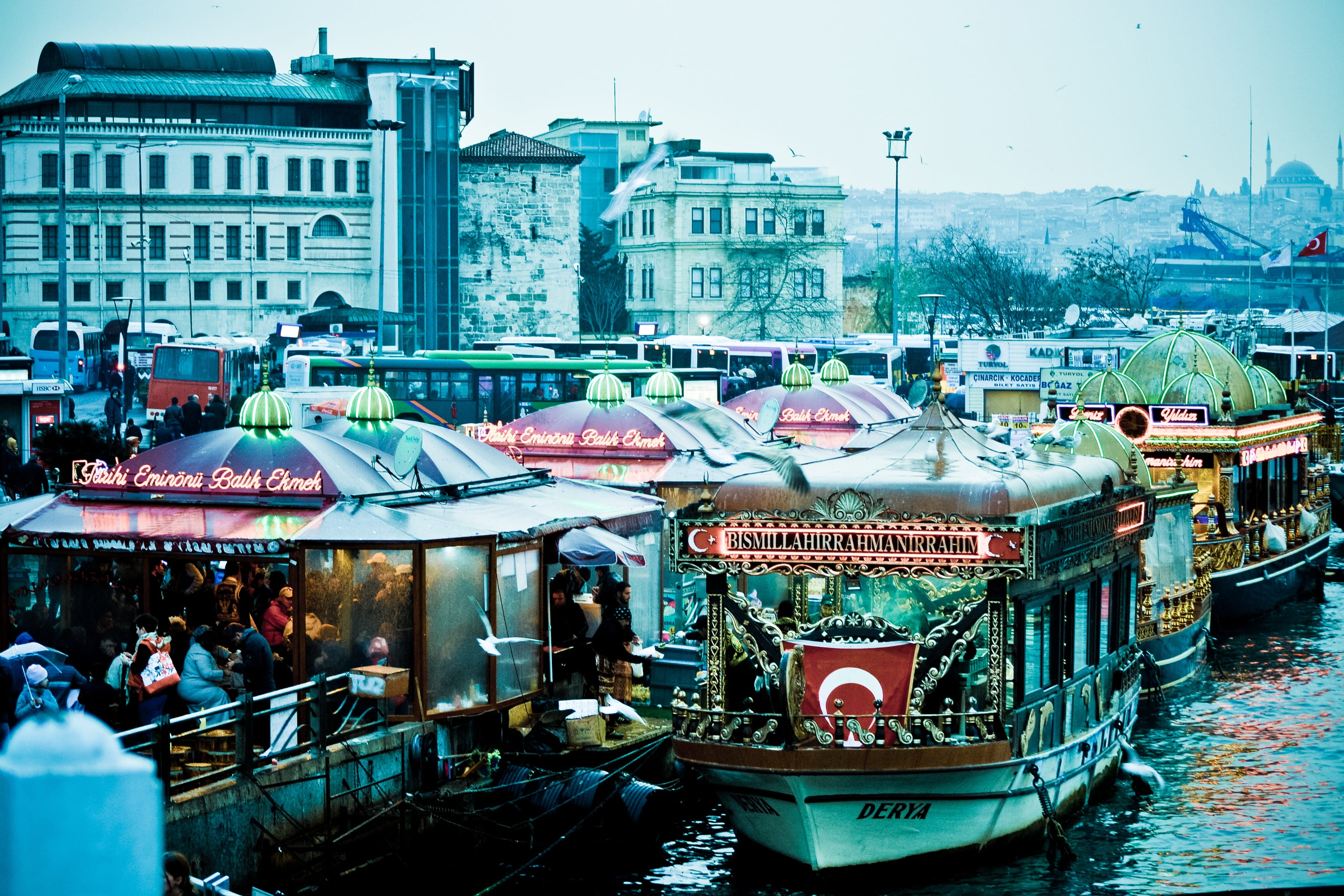 group of people, tourism, nautical vessel, incidental people, bridge, mode of transportation, outdoors, transportation, water, bosphorus, street, residential district, HD Wallpaper
