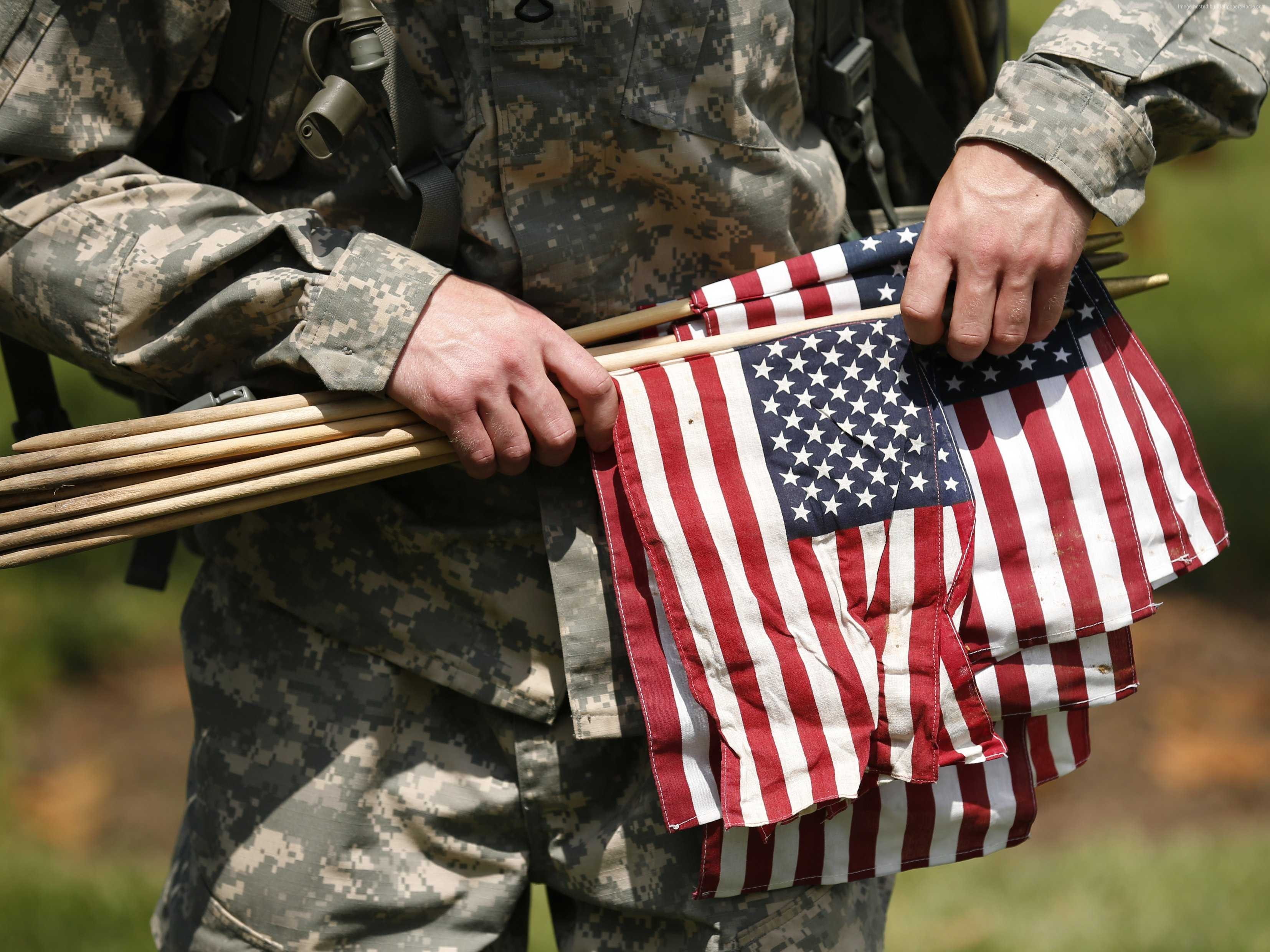flag, 2K, USA, the memory of fallen American soldiers, Memorial Day, event, HD Wallpaper
