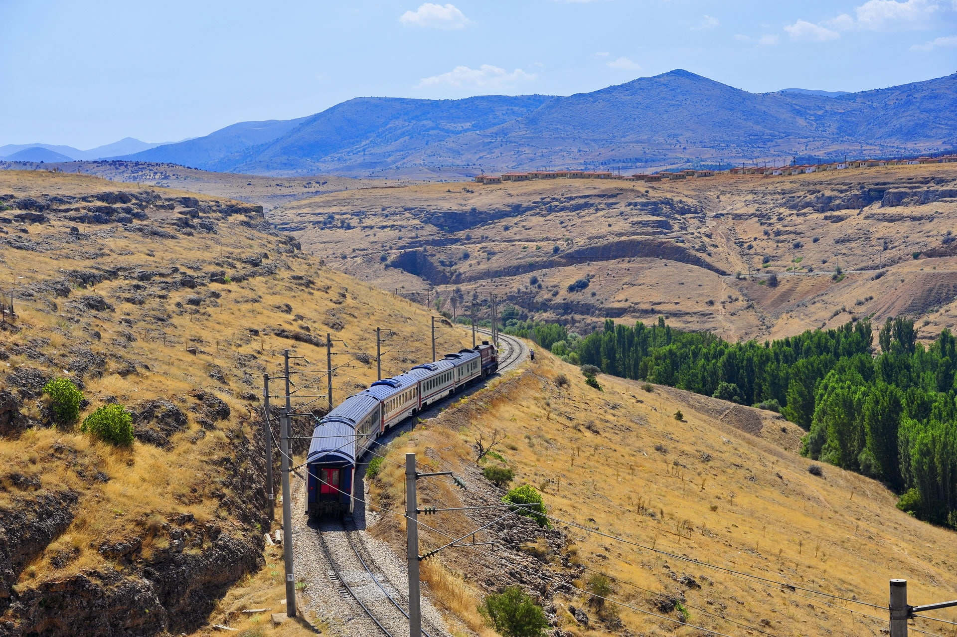 landscape, beauty, train, natural, turkiye, turkey, malatya, 1080P, mountain, tree, HD Wallpaper
