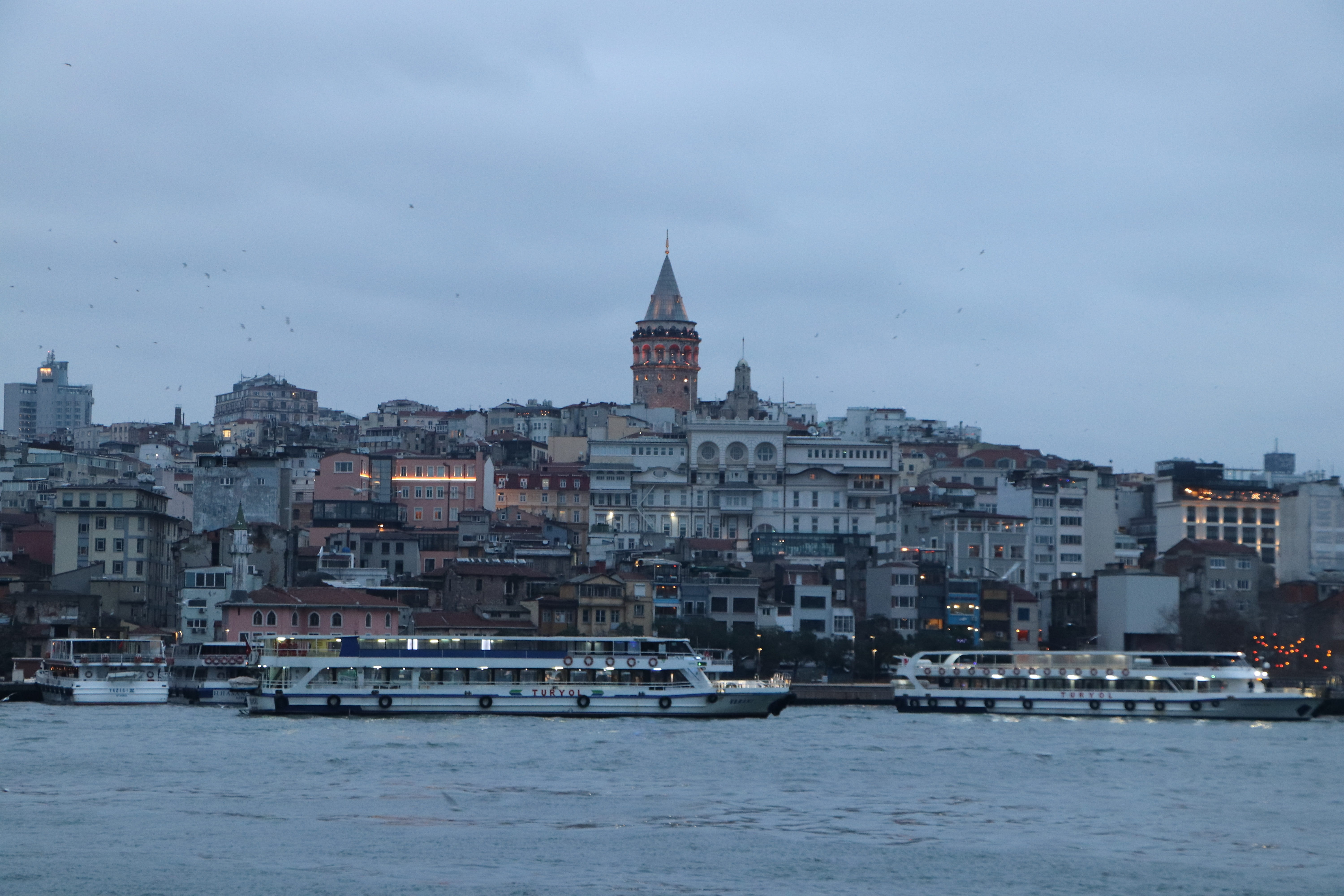 galata, travel destinations, cityscape, aesthetics, built structure, turkey, sea, residential district, nature, building, place of worship, dome, beautiful, HD Wallpaper
