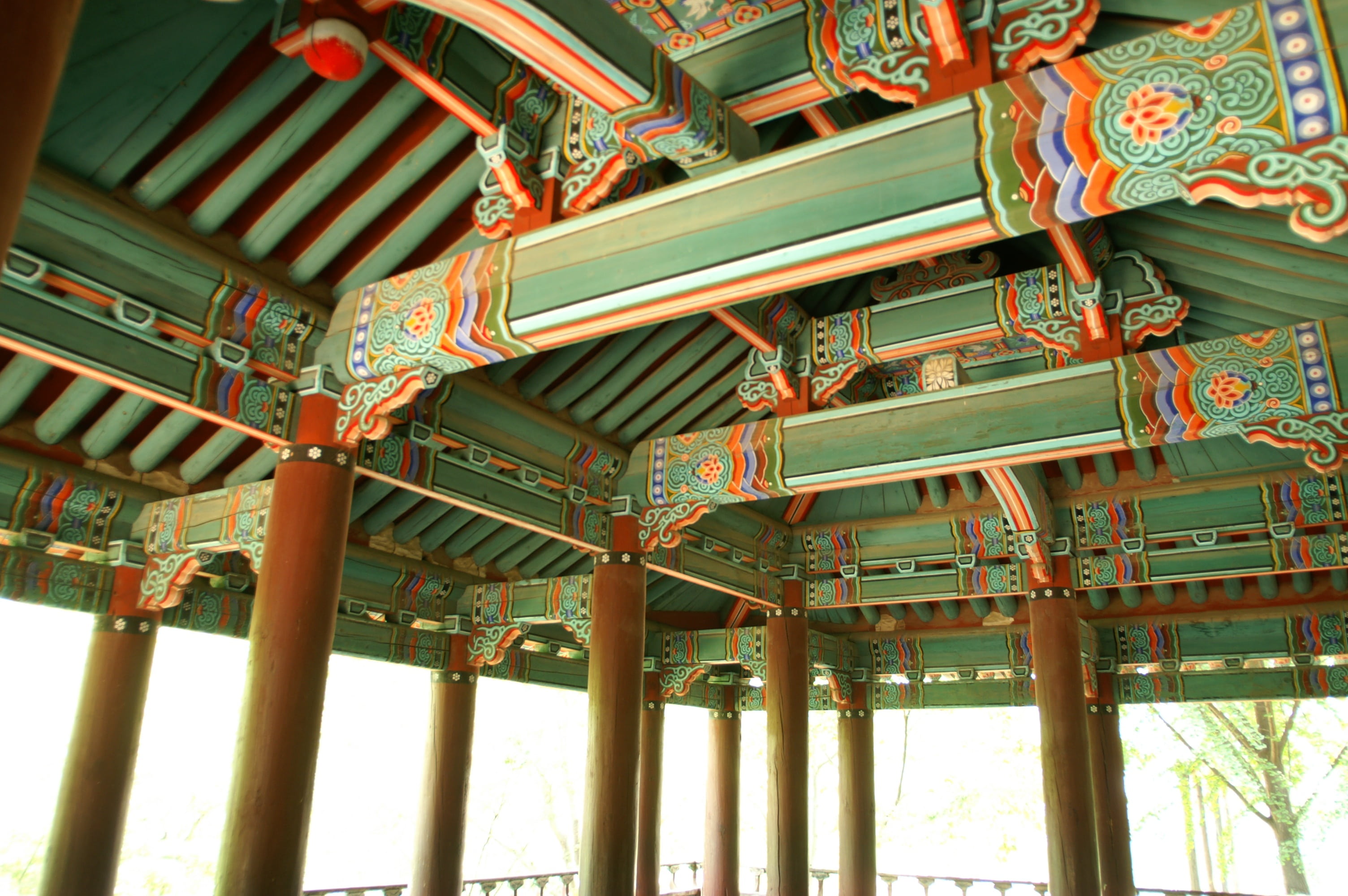 no people, art and craft, folk village, internal, ornate, pattern, craft, temple - Building, east Asian Culture, architecture, design, architectural column, HD Wallpaper