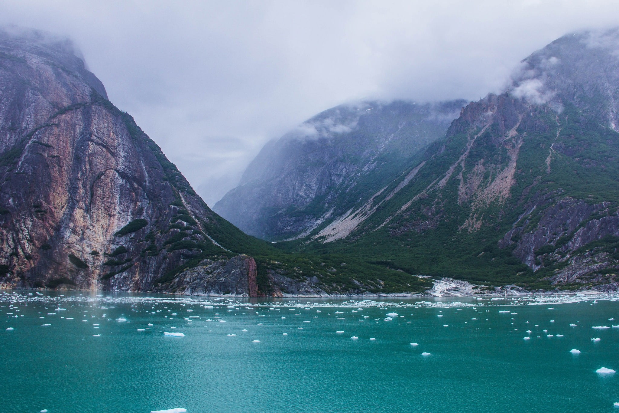 idyllic, valley, ice, beauty in nature, water, Alaska, non-urban scene, fjord, painting, waterfront, mountains, tranquil scene, nature, photography, formation, HD Wallpaper