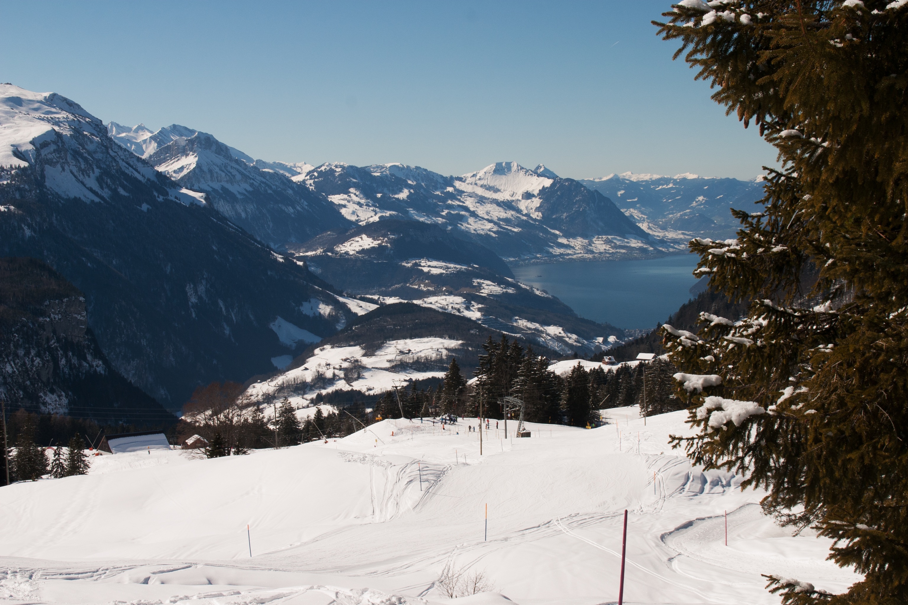 mountain peak, panorama, snow, mountains, white color, nature, scenics - nature, mountain, tranquility, hills, environment, plant, canton of schwyz, tranquil scene, HD Wallpaper