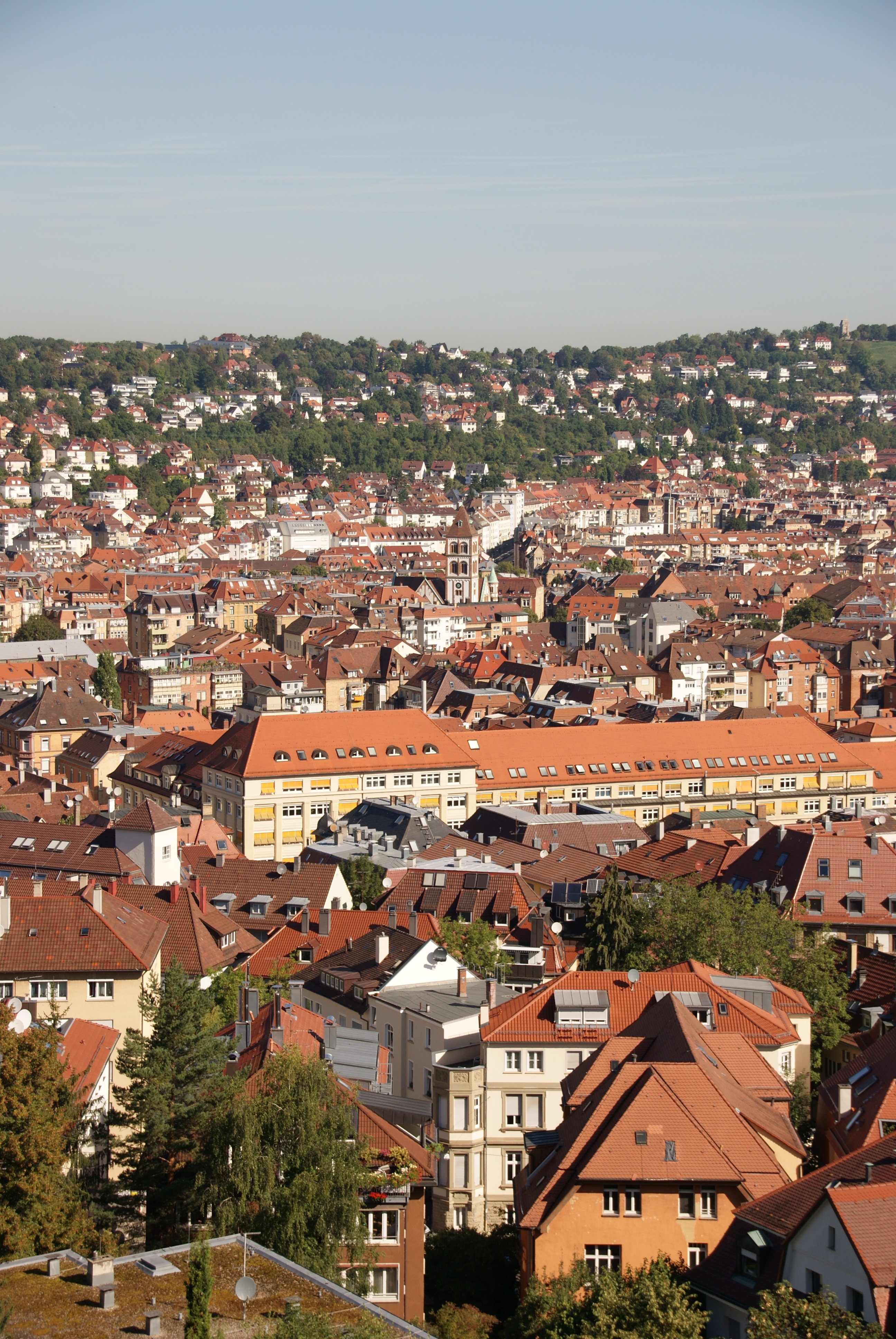 residential district, stuttgart, germany, roof tile, built structure, 4K, high angle view, town, community, nature, roof, day, house, building exterior, Phone HD Wallpaper