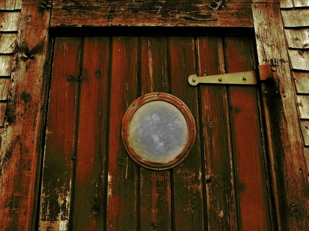 480P, hinges, architecture, old, glass, door, art, brass, fishing, hut, hd, HD Wallpaper