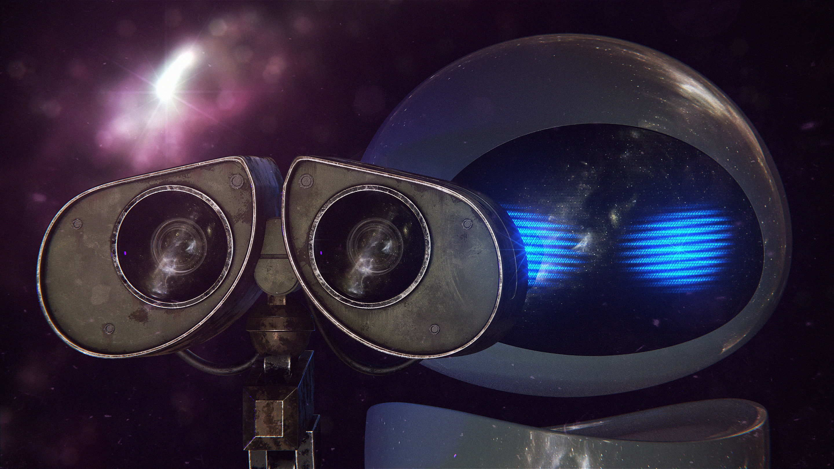 valley, 2K, rendering, robot, jackdarton, wall-e, HD Wallpaper