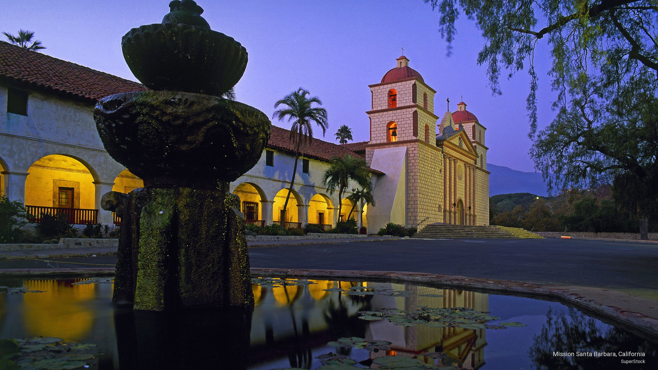 Architecture, barbara, santa, mission, 2K, california, HD Wallpaper