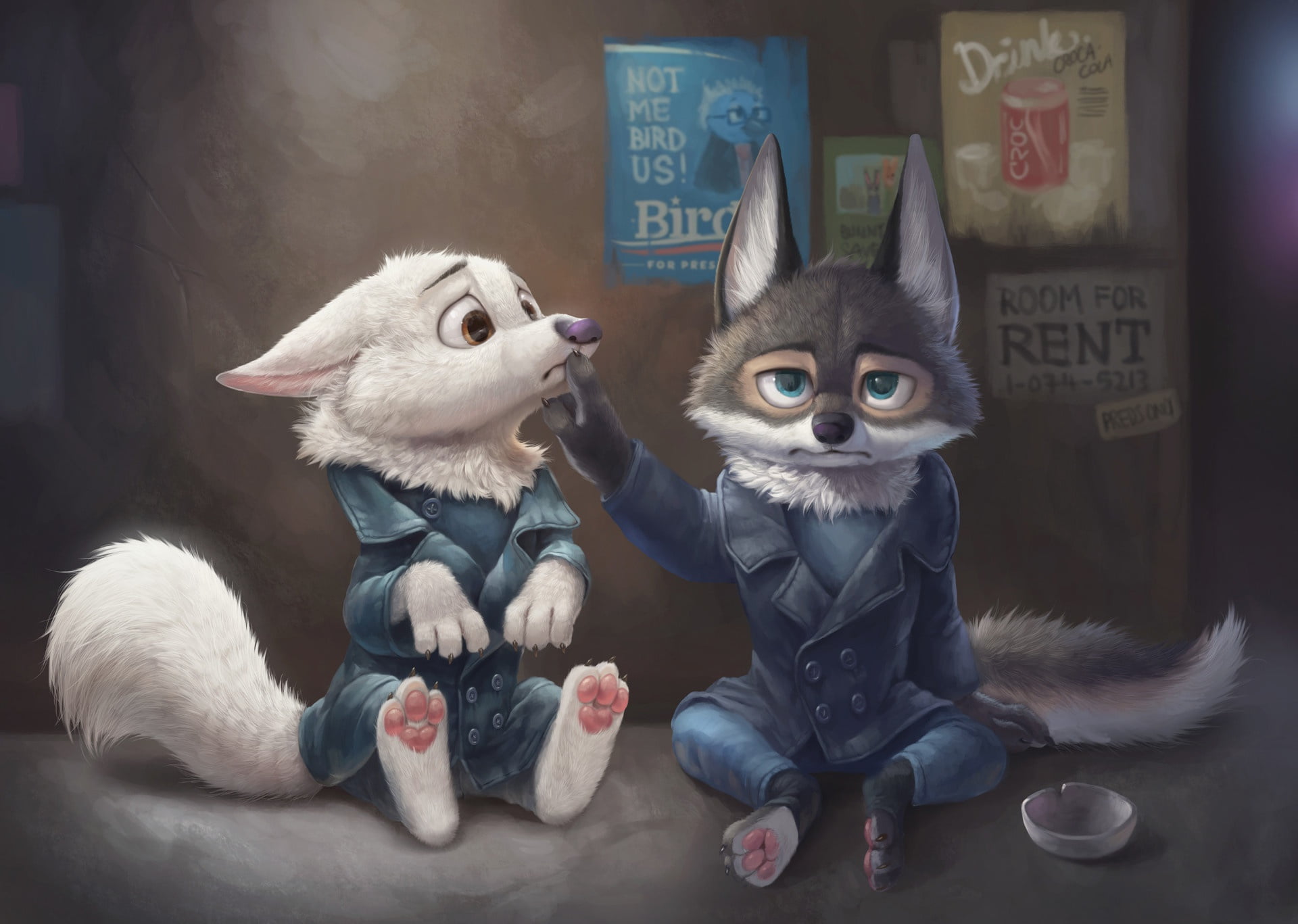 domestic animals, the situation, representation, Zootopia Fan Art, close-up, Wee Yee Chong, mammal, 1080P, stuffed toy, indoors, art and craft, toy, domestic, HD Wallpaper