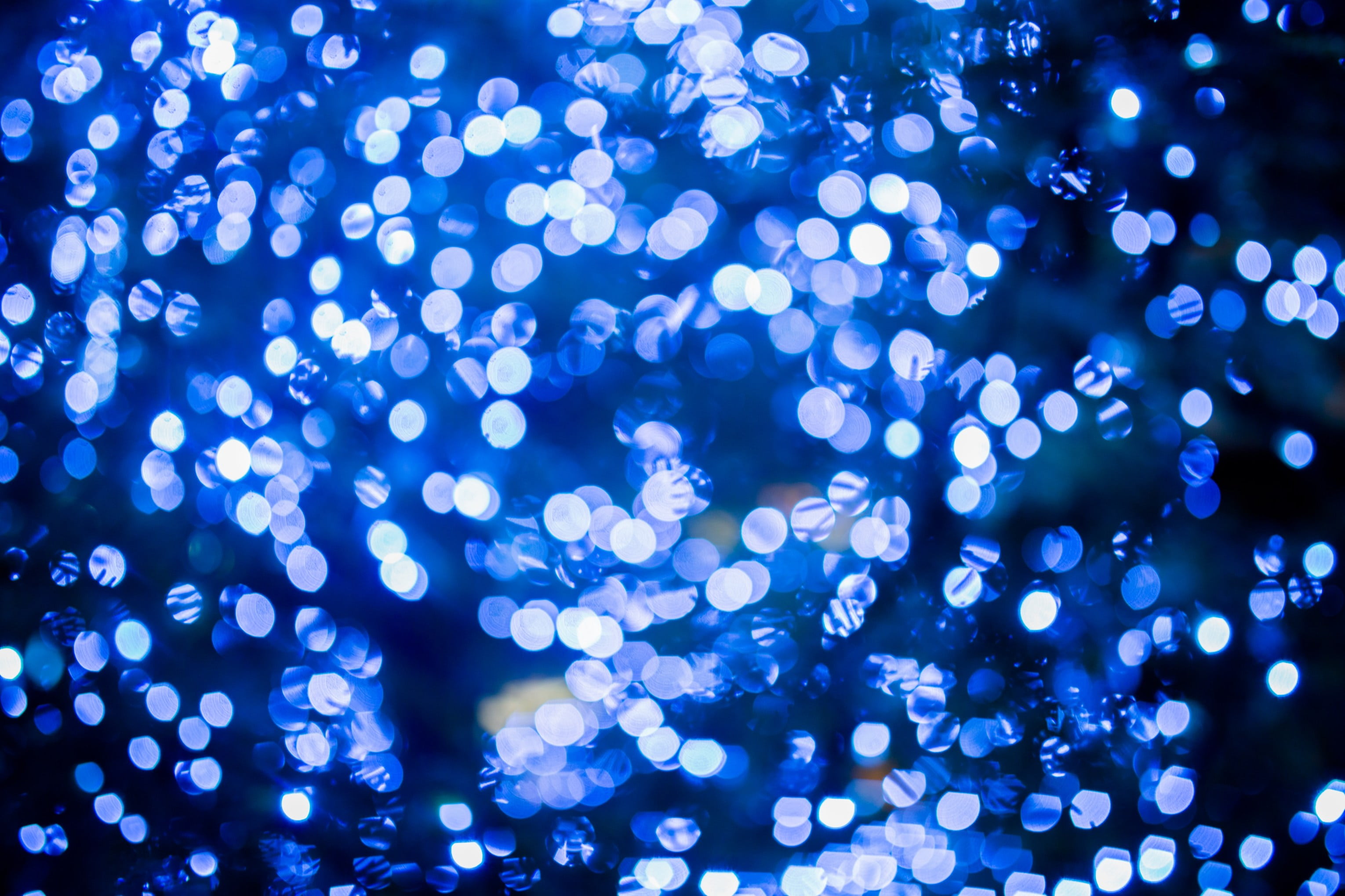 ornate, defocused, brightly lit, abstract, no people, close, event, string, blue, photography, lights, light - natural phenomenon, glowing, lighting equipment, HD Wallpaper