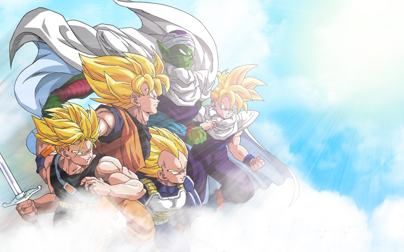Dragon Ball Z, human representation, nature, day, Gohan (Dragon Ball), mask, group of people, Vegeta (Dragon Ball), representation, clothing, art and craft, HD Wallpaper