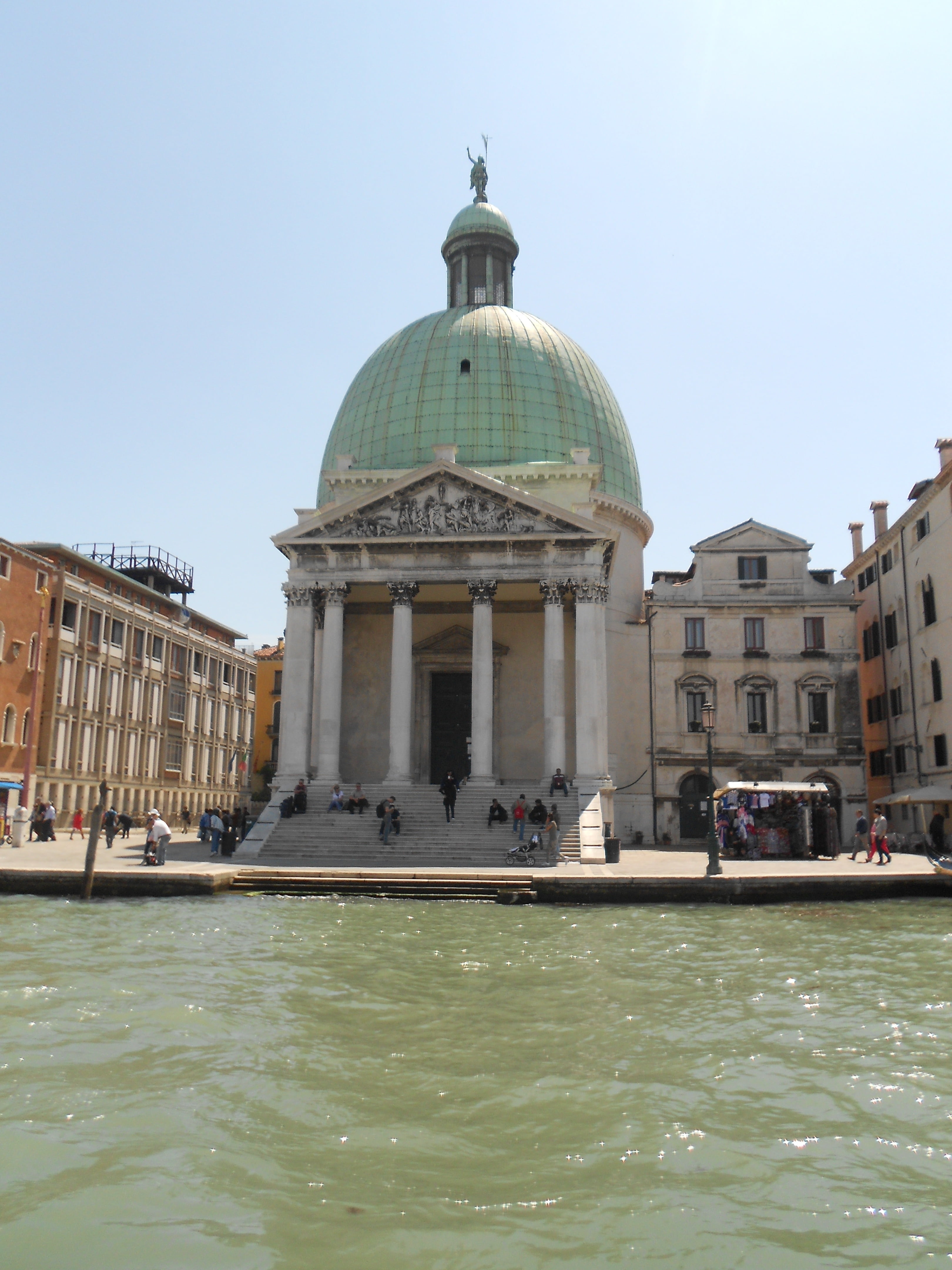 religion, outdoors, building exterior, day, tourism, water, canal, spirituality, building, venetian, venice, nature, san simeone piccolo, 4K, architecture, Phone HD Wallpaper