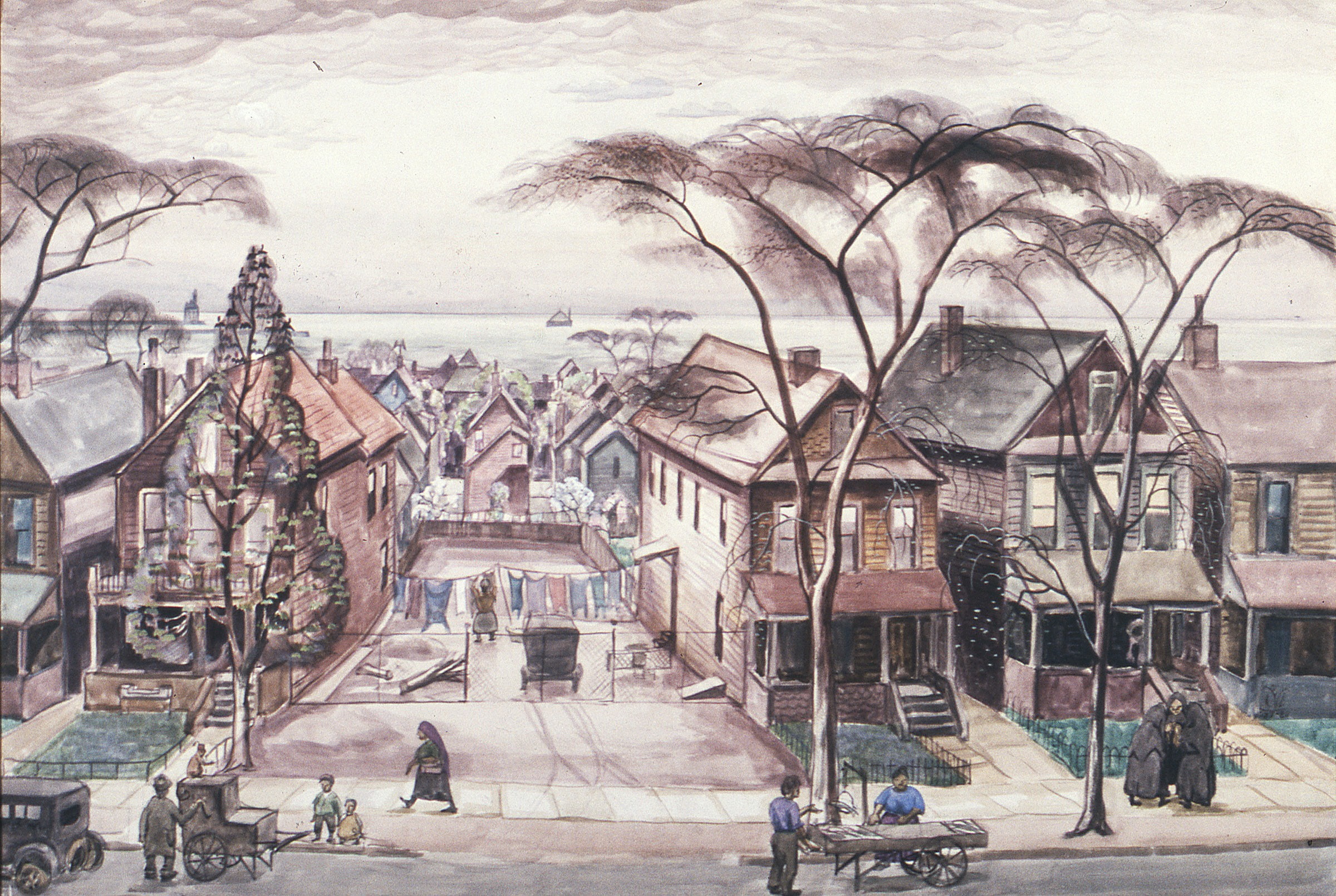 Charles Ephraim Burchfield, 1080P, Little Italy in Spring, 1927-28, HD Wallpaper