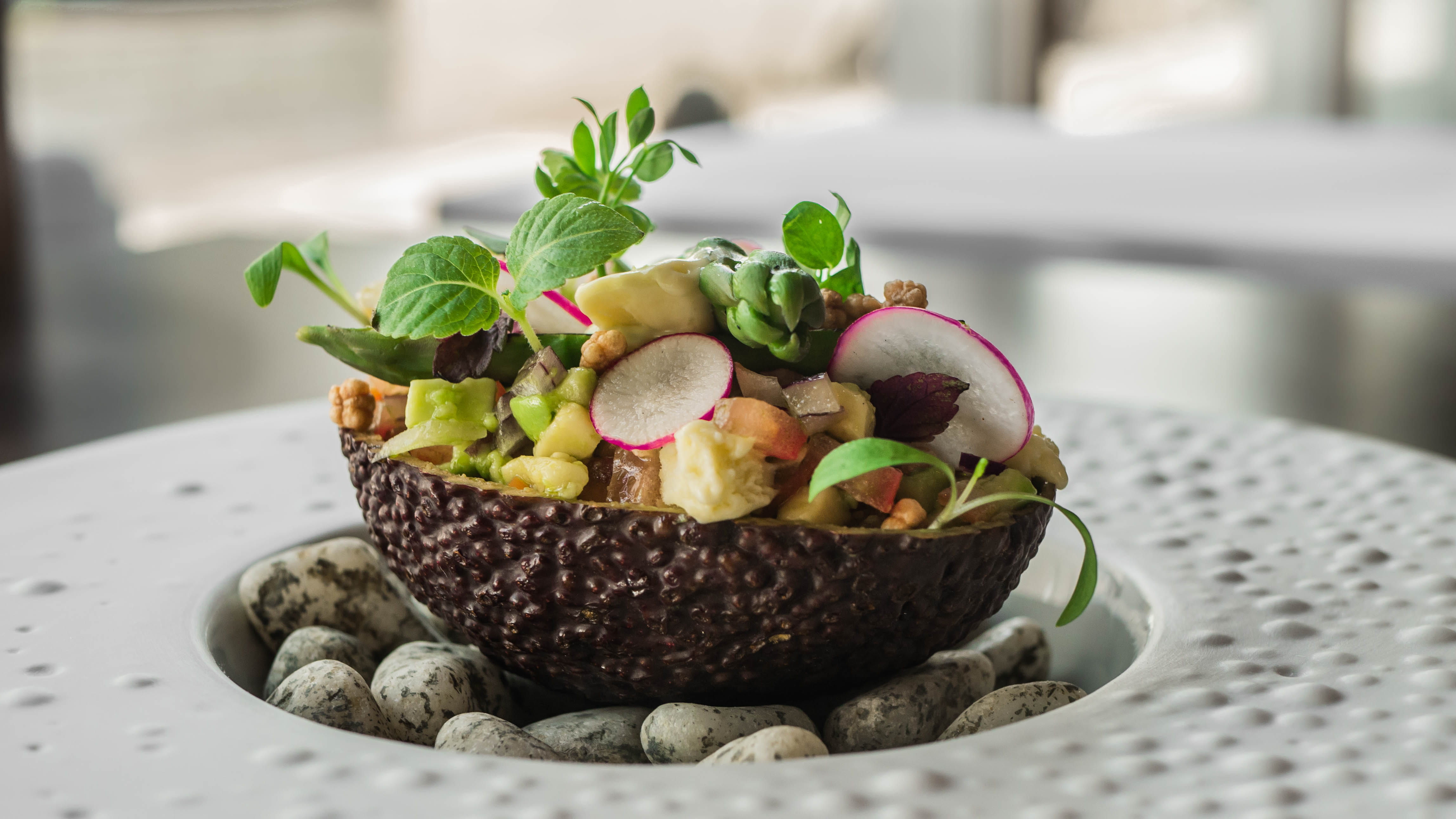 dinner, vegetarian food, White plate, fruit salad, vegetable, Green, indulgence, nature, day, dining table, fruit, herb, 4K, healthy eating, wellbeing, HD Wallpaper