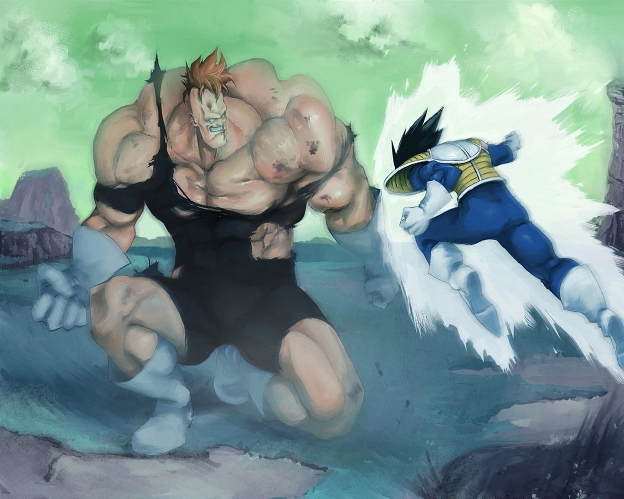 hd, dragonball, vegeta, recoome, art, x, anime, 720P, artwork, z, HD Wallpaper
