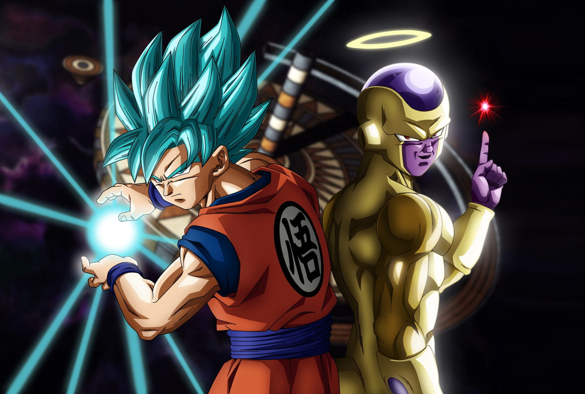 three quarter length, Dragon Ball Super, arts culture and entertainment, multi colored, indoors, night, male likeness, art and craft, 1080P, no people, HD Wallpaper