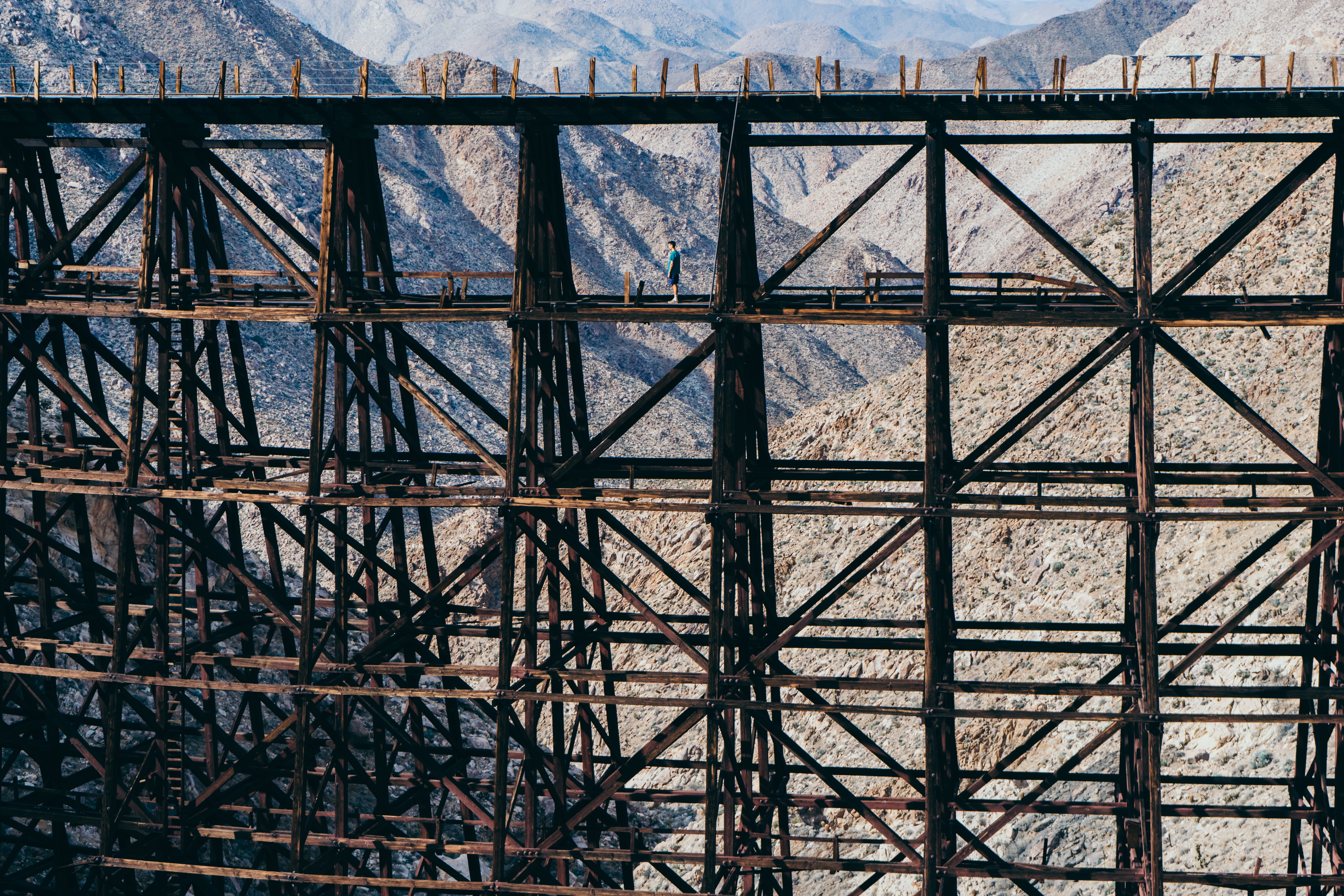 backgrounds, alloy, sky, nature, iron - metal, united states, day, goat canyon trestle, transportation, no people, jacumba hot springs, connection, 5K, HD Wallpaper