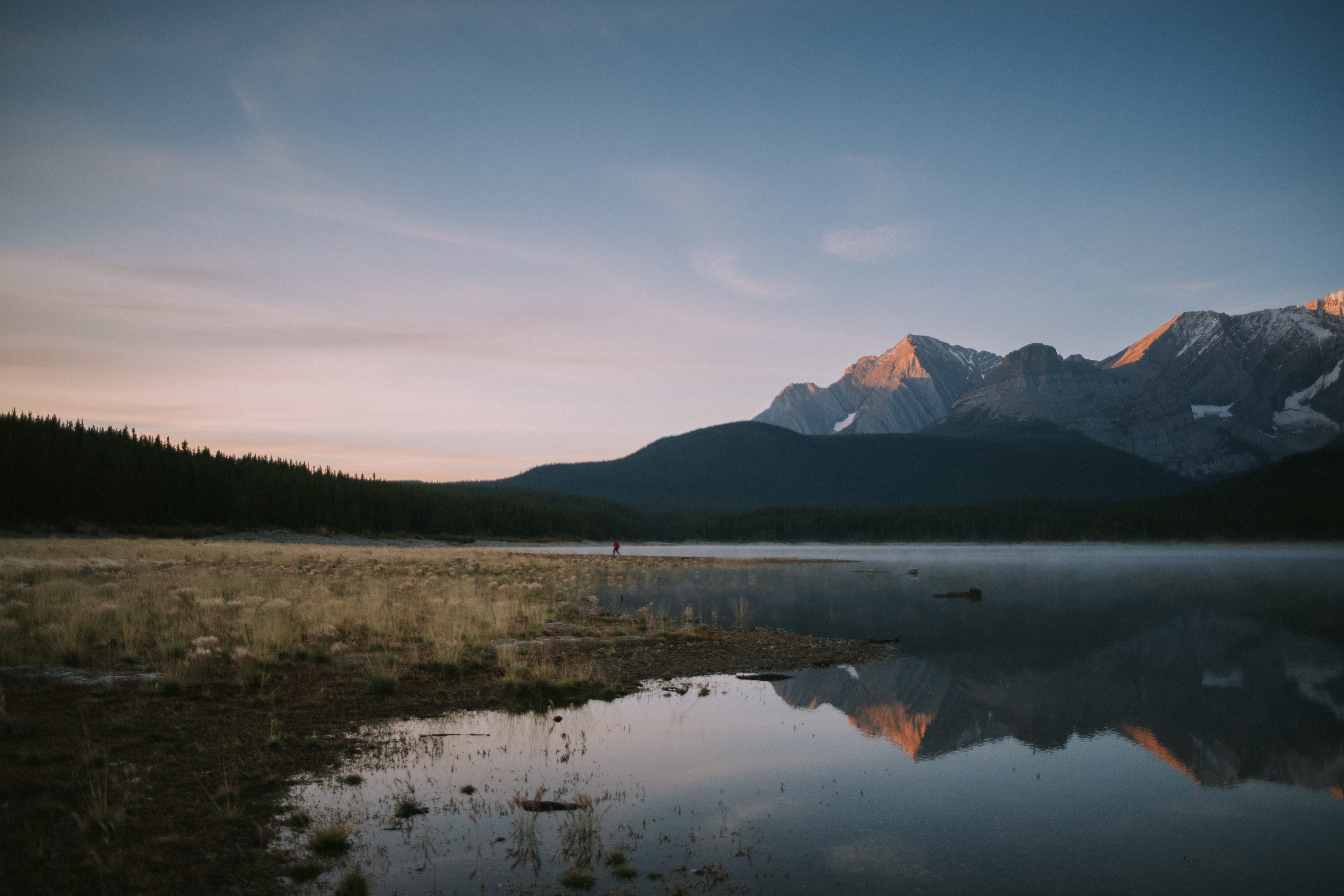 sunlight, beauty In Nature, desktop, blue, sunset, scenics, mountain, landscape, canada, forest, tree, nature, hiking, wilderness, wander, rock - Object, HD Wallpaper
