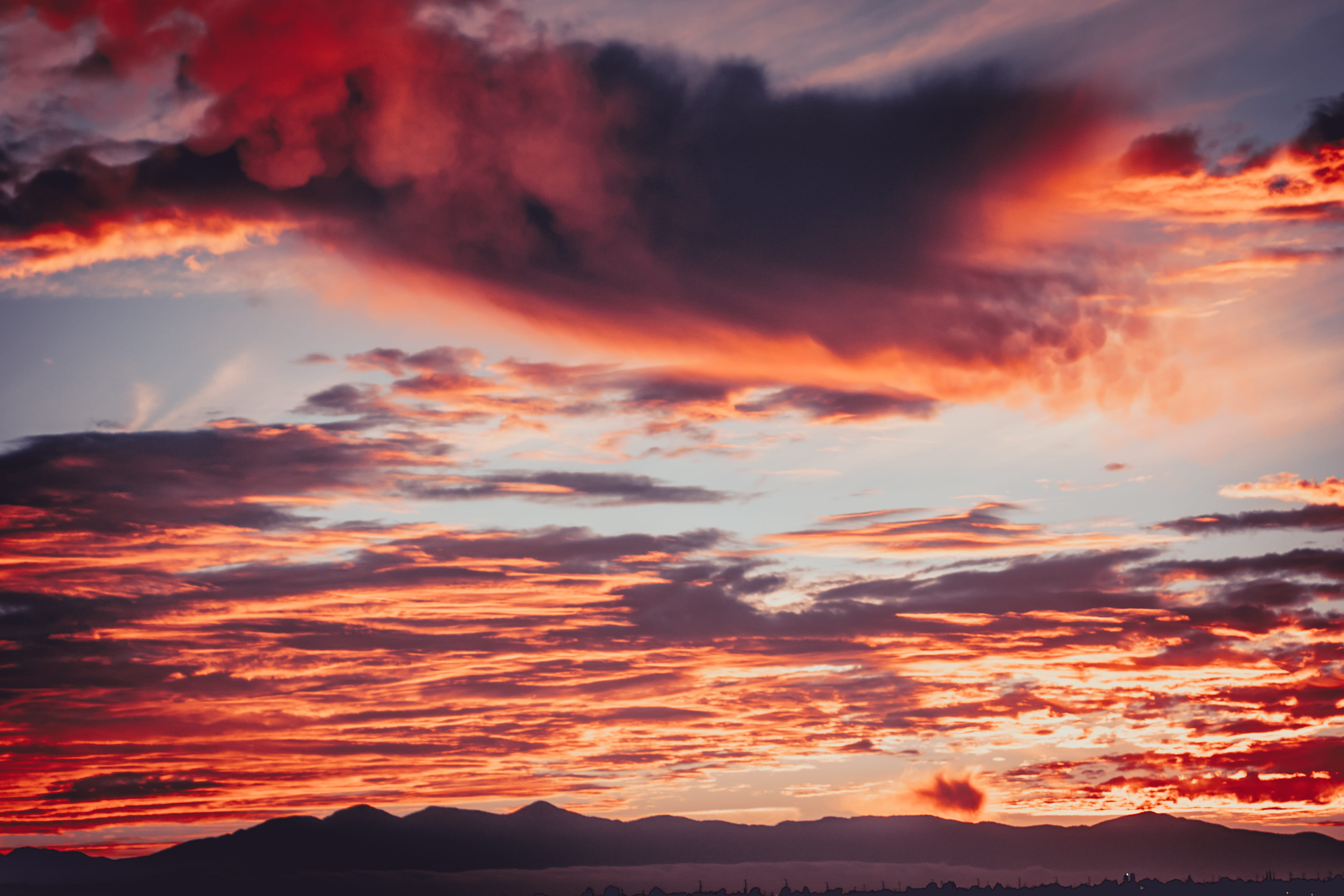 dramatic Sky, outdoor, sunrise - Dawn, summer, cloud, sky, landscape, gold Colored, horizon, red, weather, backgrounds, sunset, heaven, twilight, grey, HD Wallpaper