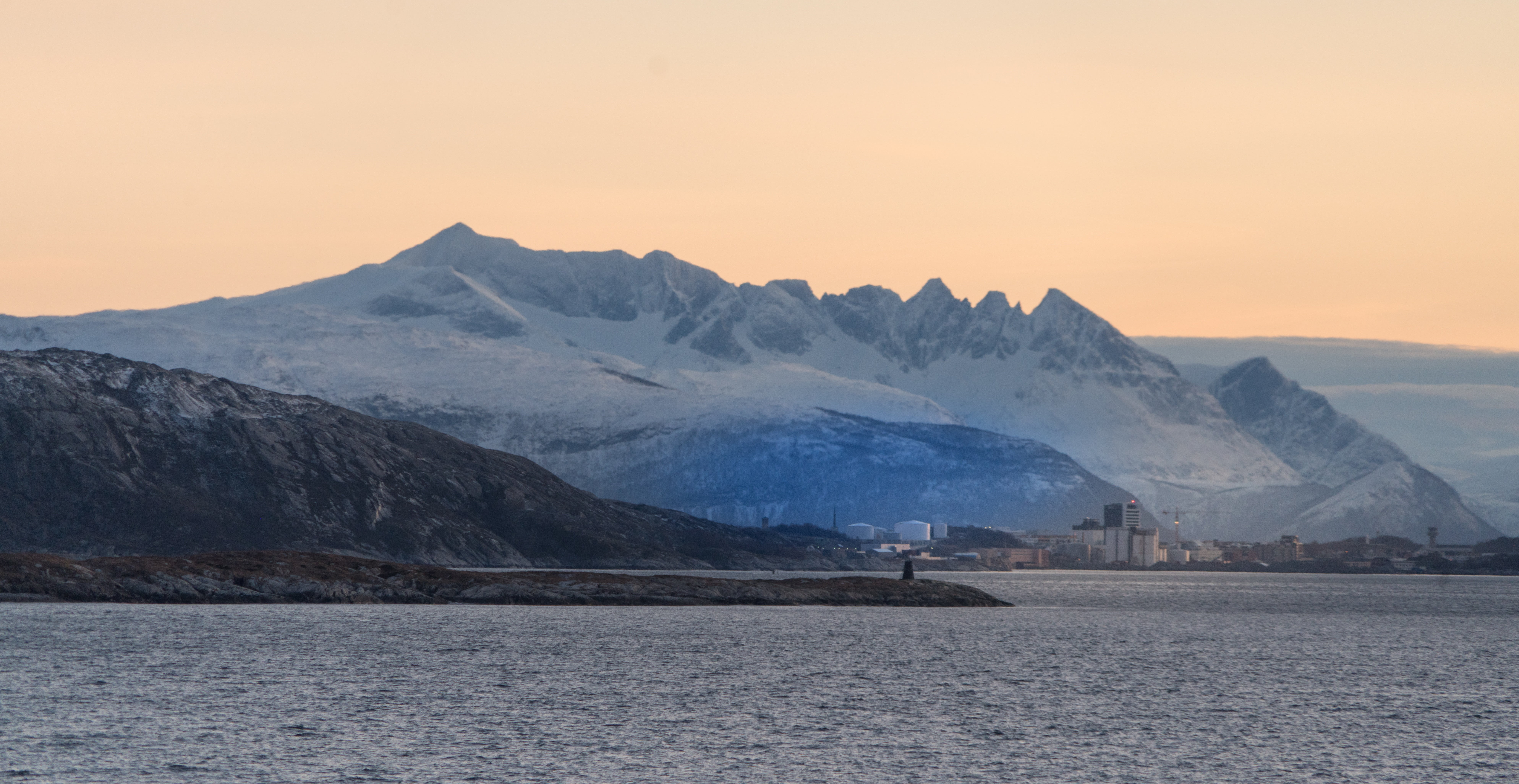 sunset, scenics, norway, adventure, outdoor, scenics - nature, scandinavia, water, 8K, snow, sea, cold temperature, ice, outdoors, tranquility, mountain range, HD Wallpaper