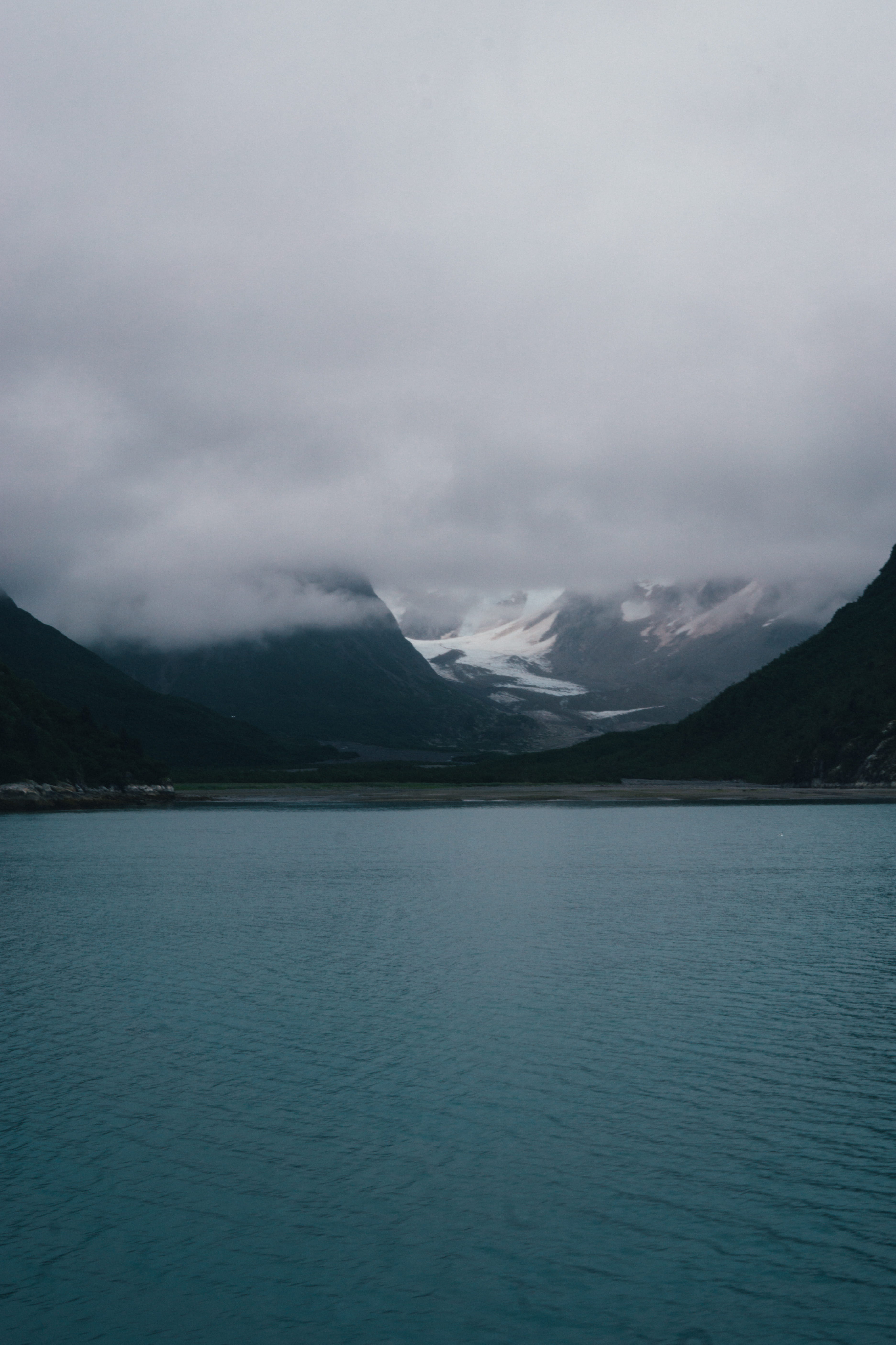 environment, fjord, kenai fjords national park, ominous, glacier, nature, cloud - sky, cold, wilderness, mountain peak, scenics - nature, mountain, beauty in nature, Phone HD Wallpaper