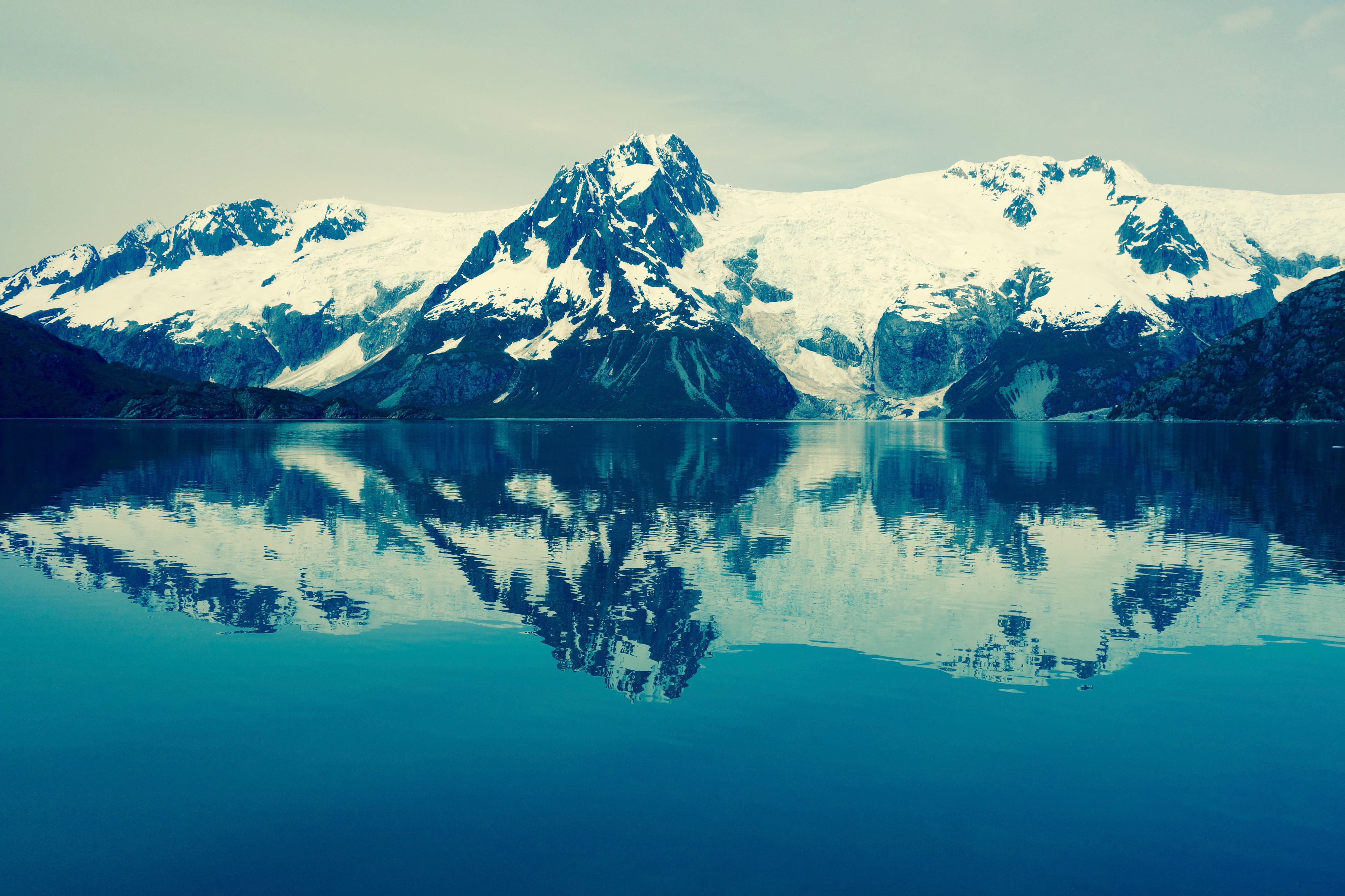 wilderness, scenics - nature, glacier, scenic, arctic, symmetry, winter, moraine, reflection lake, coastline, waterfront, mountain, alaska, lake, beauty in nature, HD Wallpaper