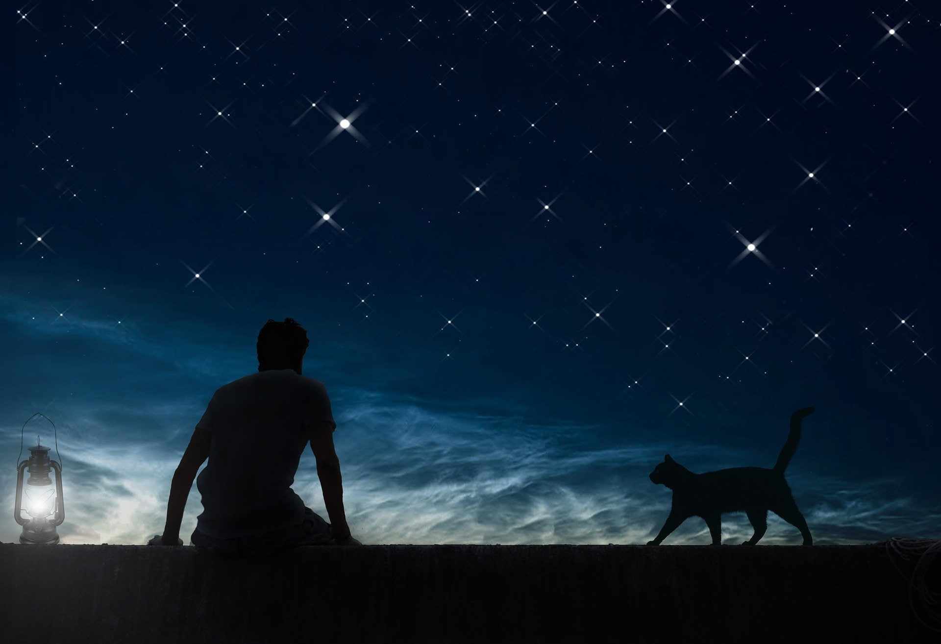 photo, 1080P, sky, dream, night, daydreamer, fantasy, art, stars, HD Wallpaper