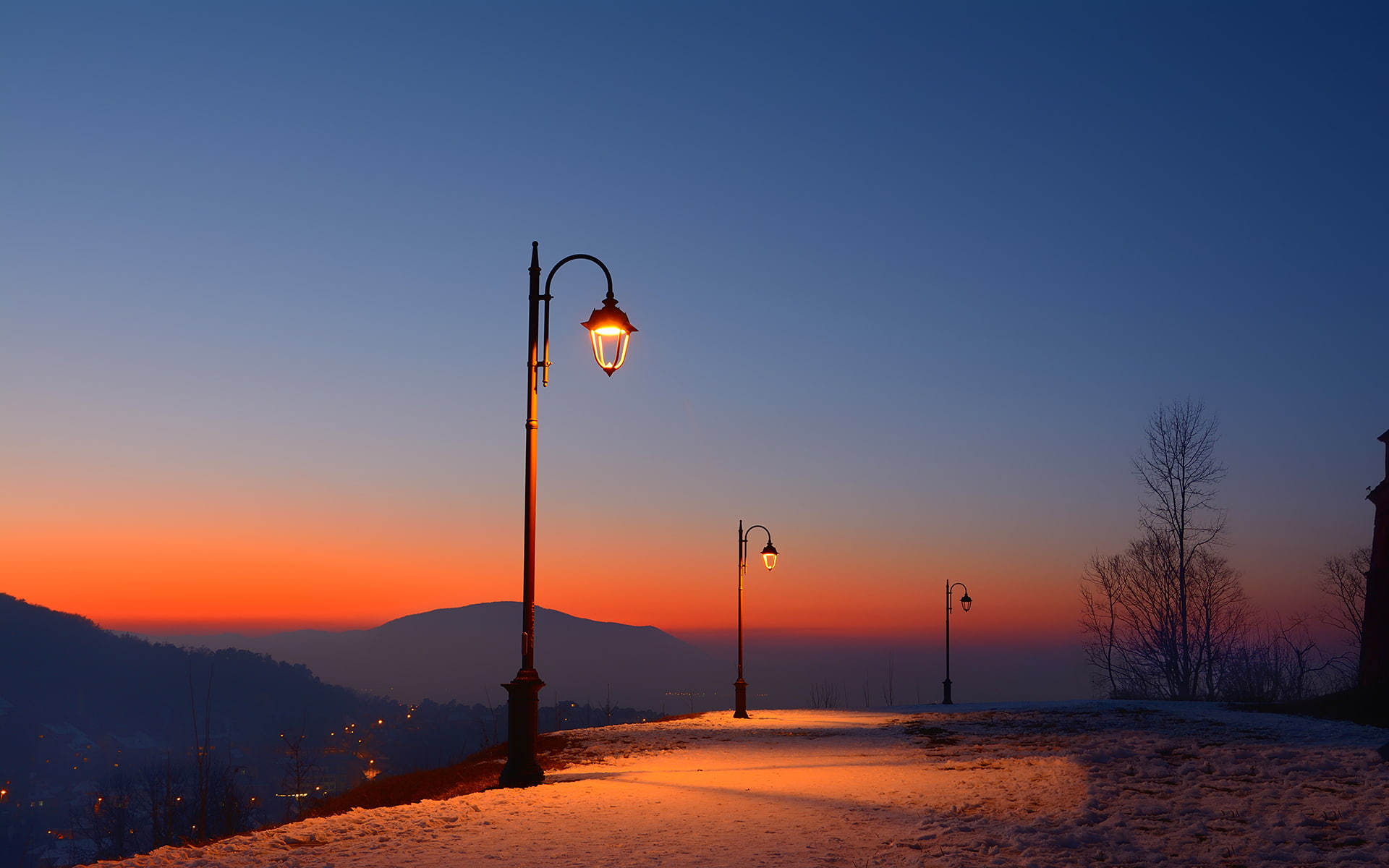 brasov fortress, 1080P, romania, twilight, HD Wallpaper