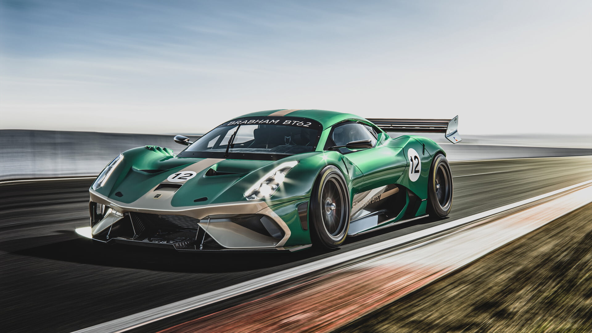 Brabham, 1080P, front angle view, Brabham BT62, car, HD Wallpaper