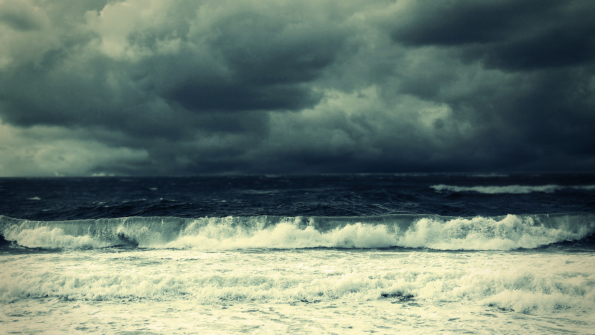 stormy, ocean, 1080P, art, oceans, hd, x, nature, HD Wallpaper