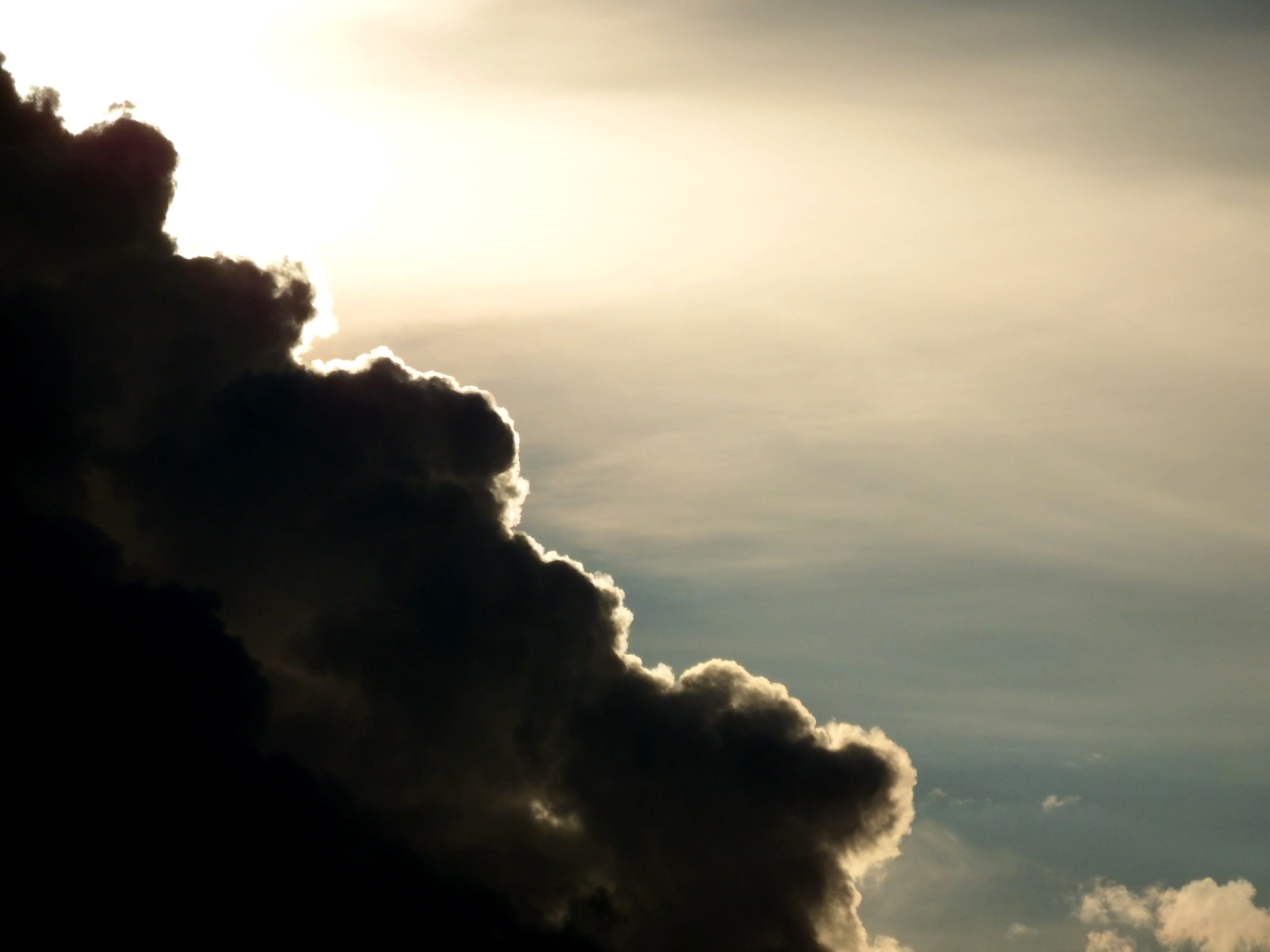 huge, clouds, sunrise, cloud, orange, storm cloud, copy space, cloud - sky, backdrop, big, blue, sunlight, skies, outdoors, starting, environment, texture, HD Wallpaper